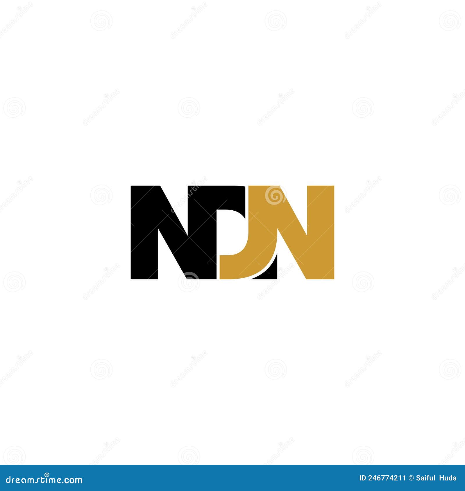 letter ndn simple monogram logo icon .