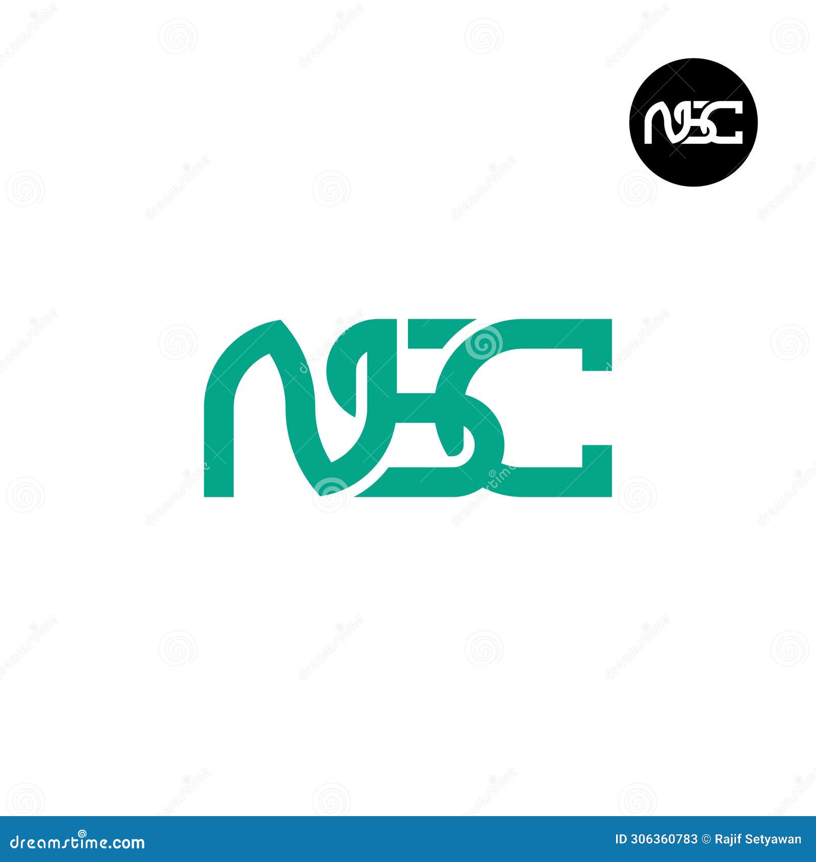 letter nsc monogram logo 