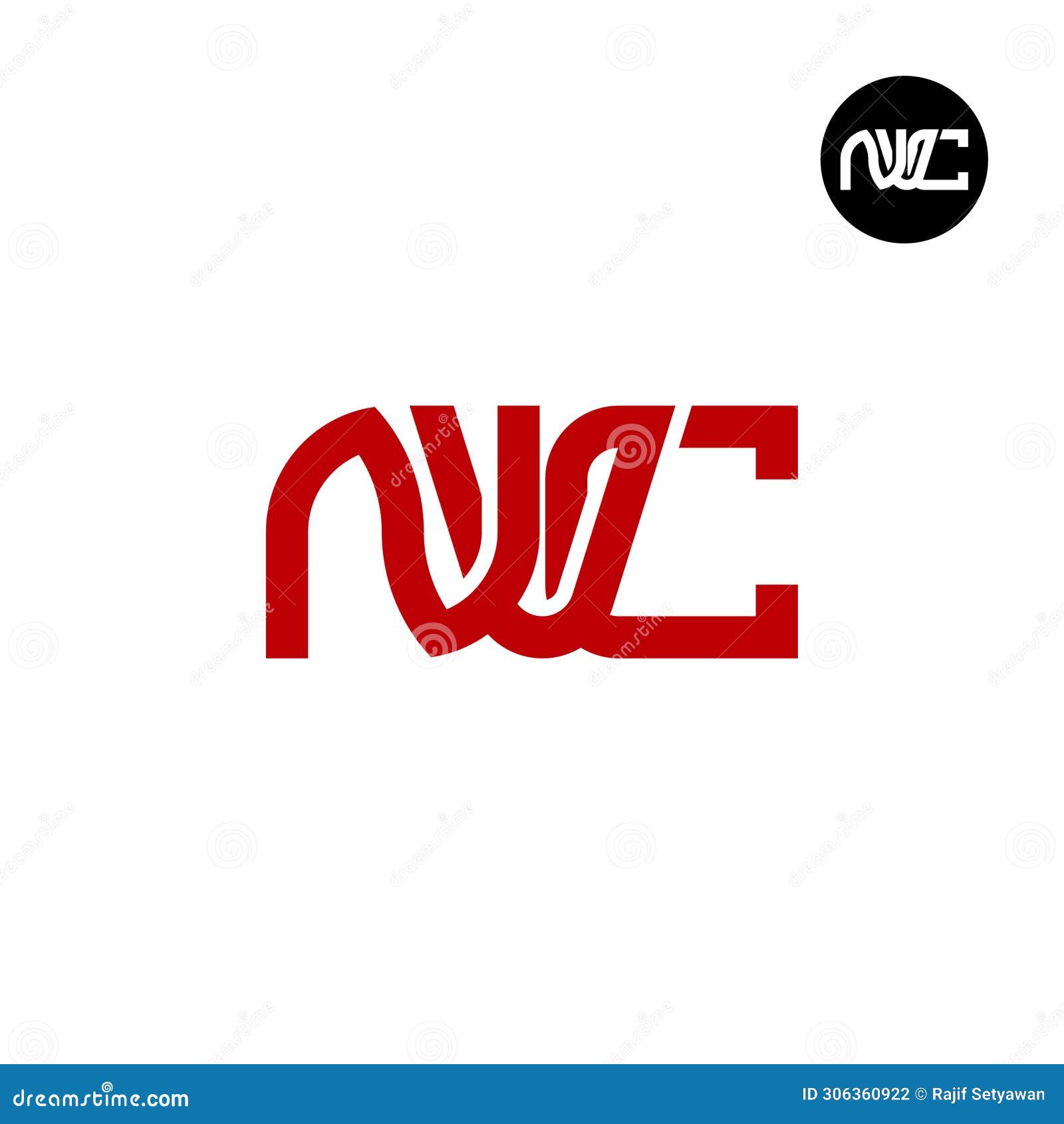 letter nvc monogram logo 