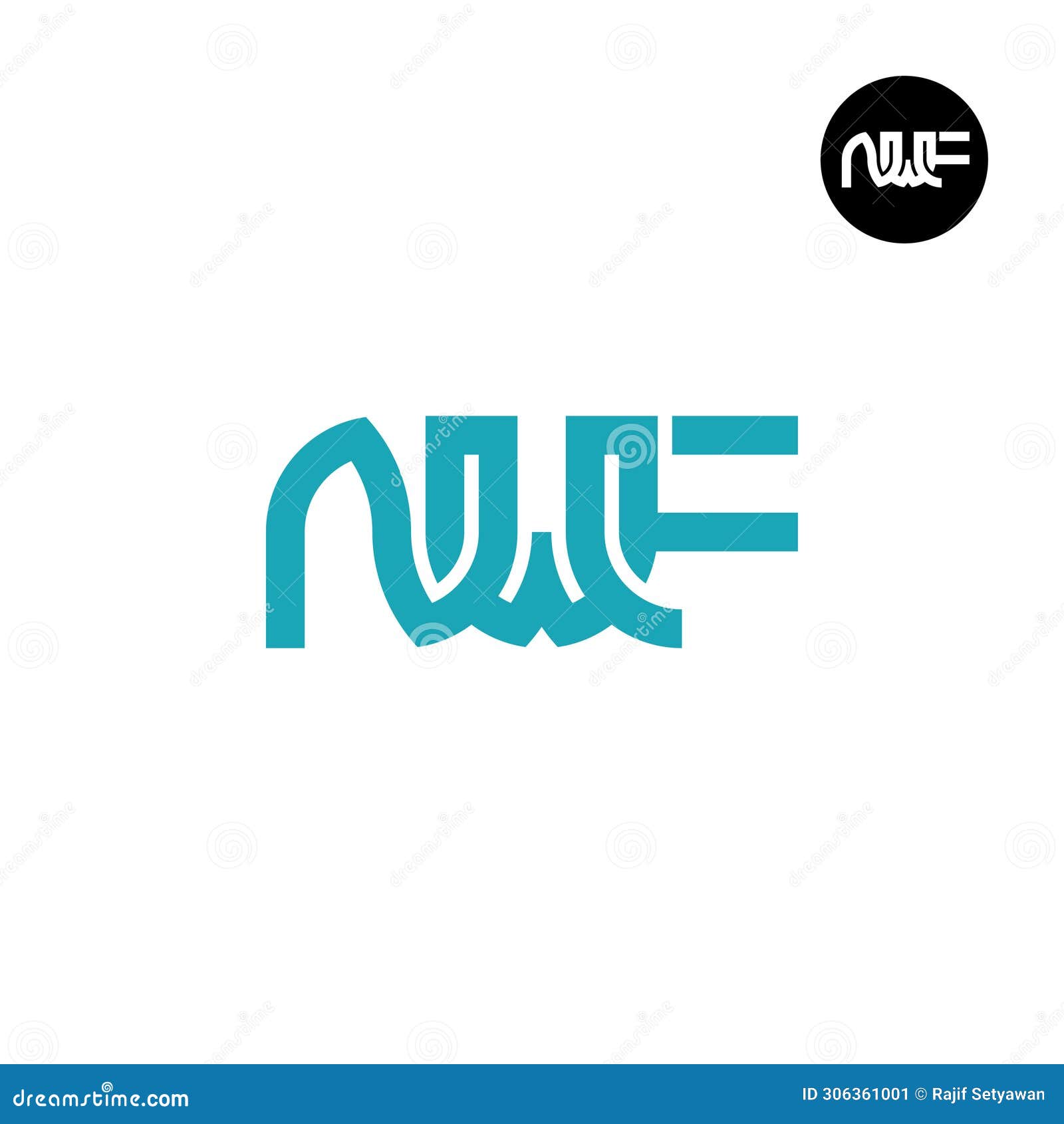 letter nwf monogram logo 