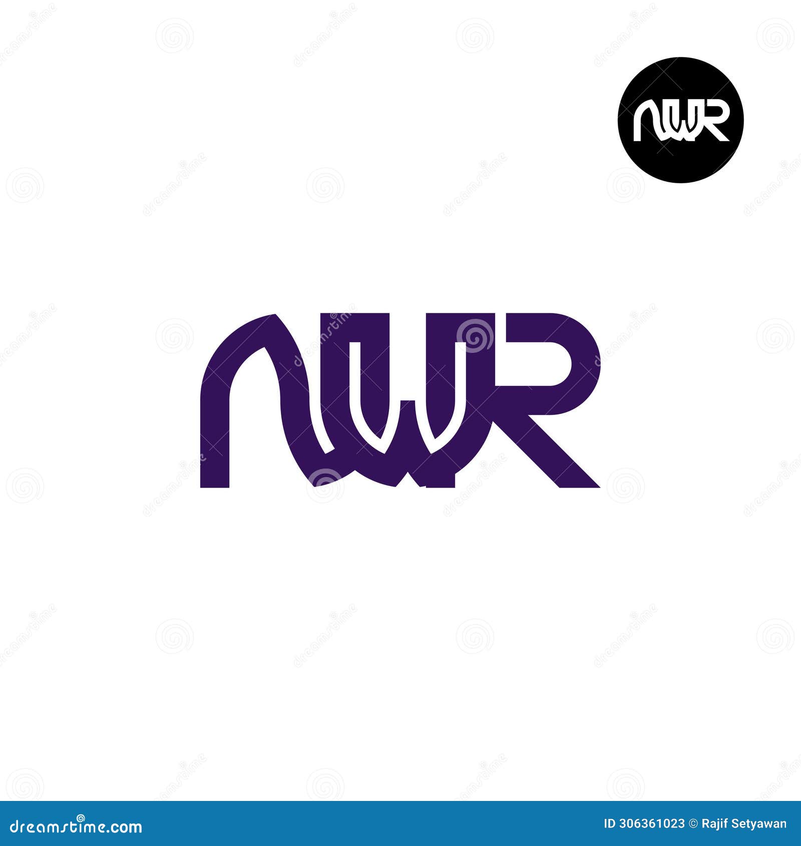 letter nwr monogram logo 