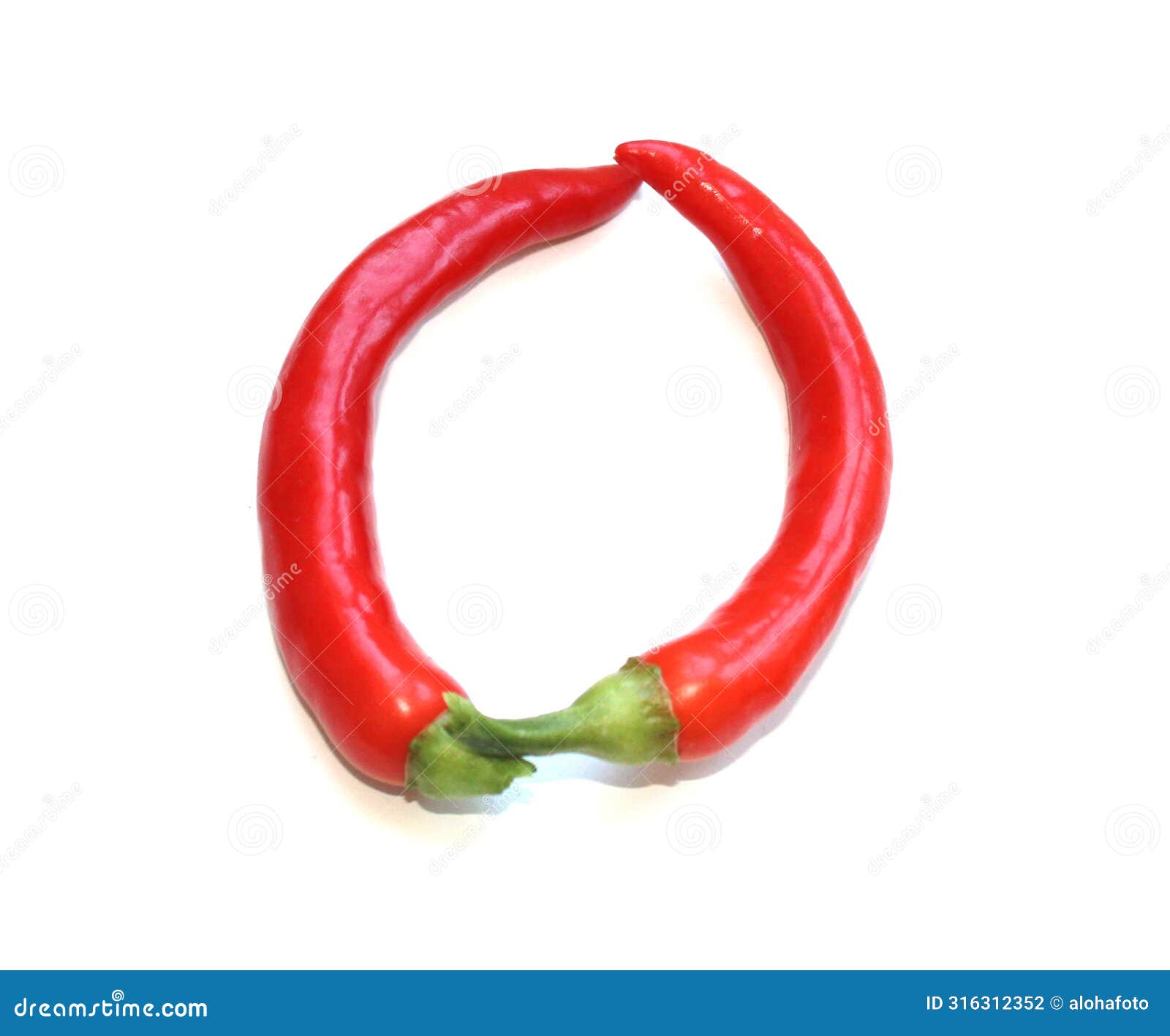 letter o, number 0, circle frame from red green chili pepper letter for mojo rojo, mojo verde recipe