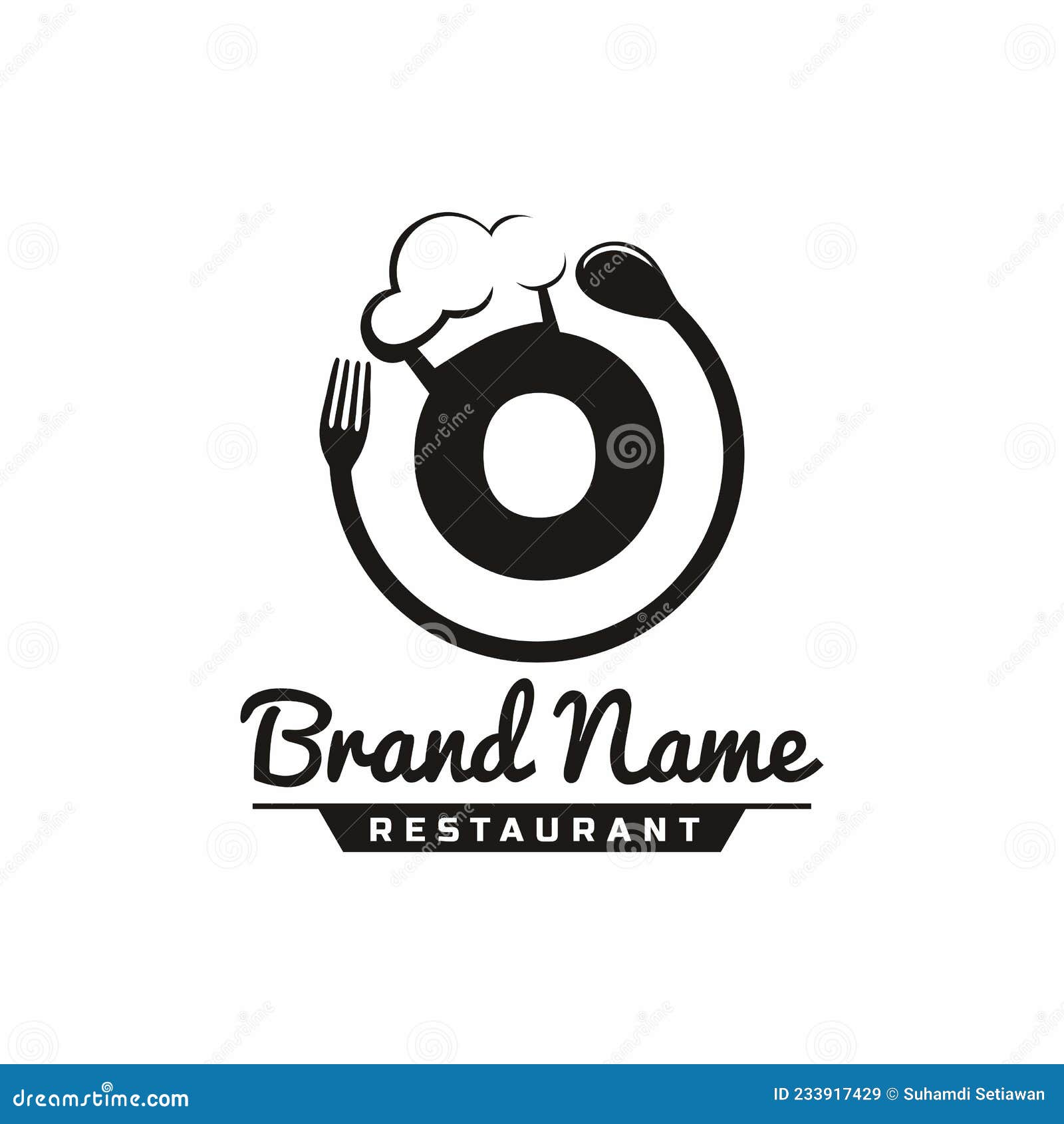 Letter O Restaurant Food Logo Design Stock Vector - Illustration ...