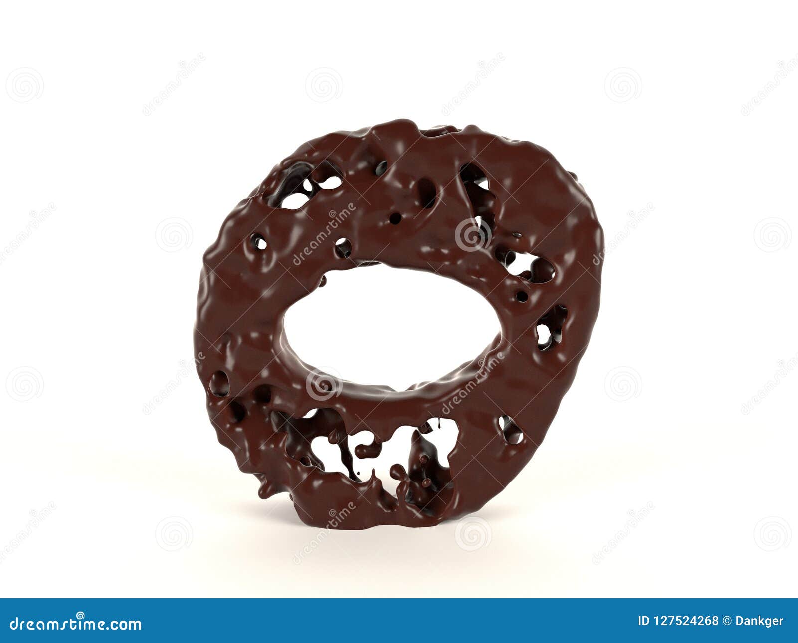 letter o d liquid chocolate
