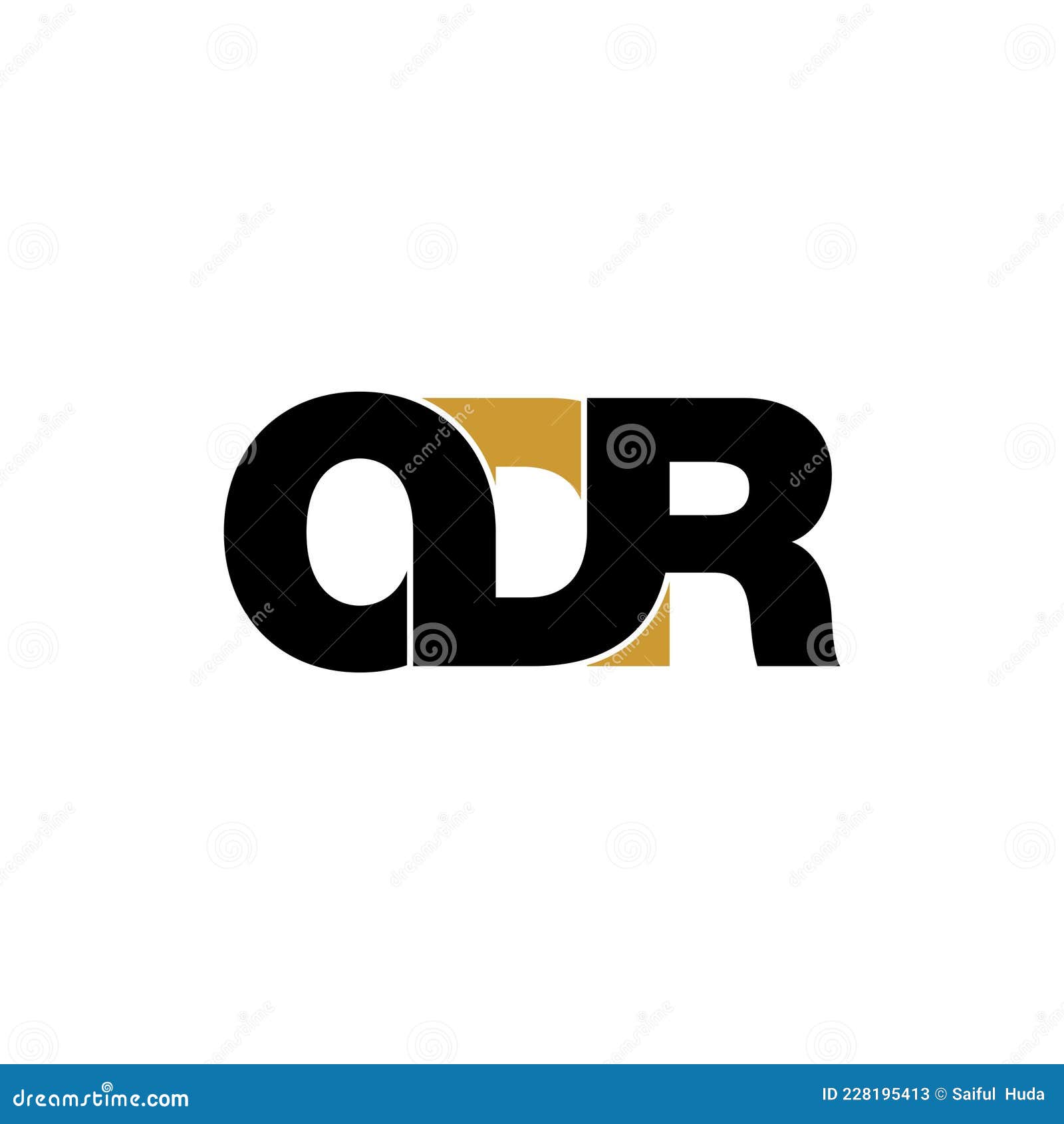 Letter ODR Simple Monogram Logo Icon Design. Stock Vector
