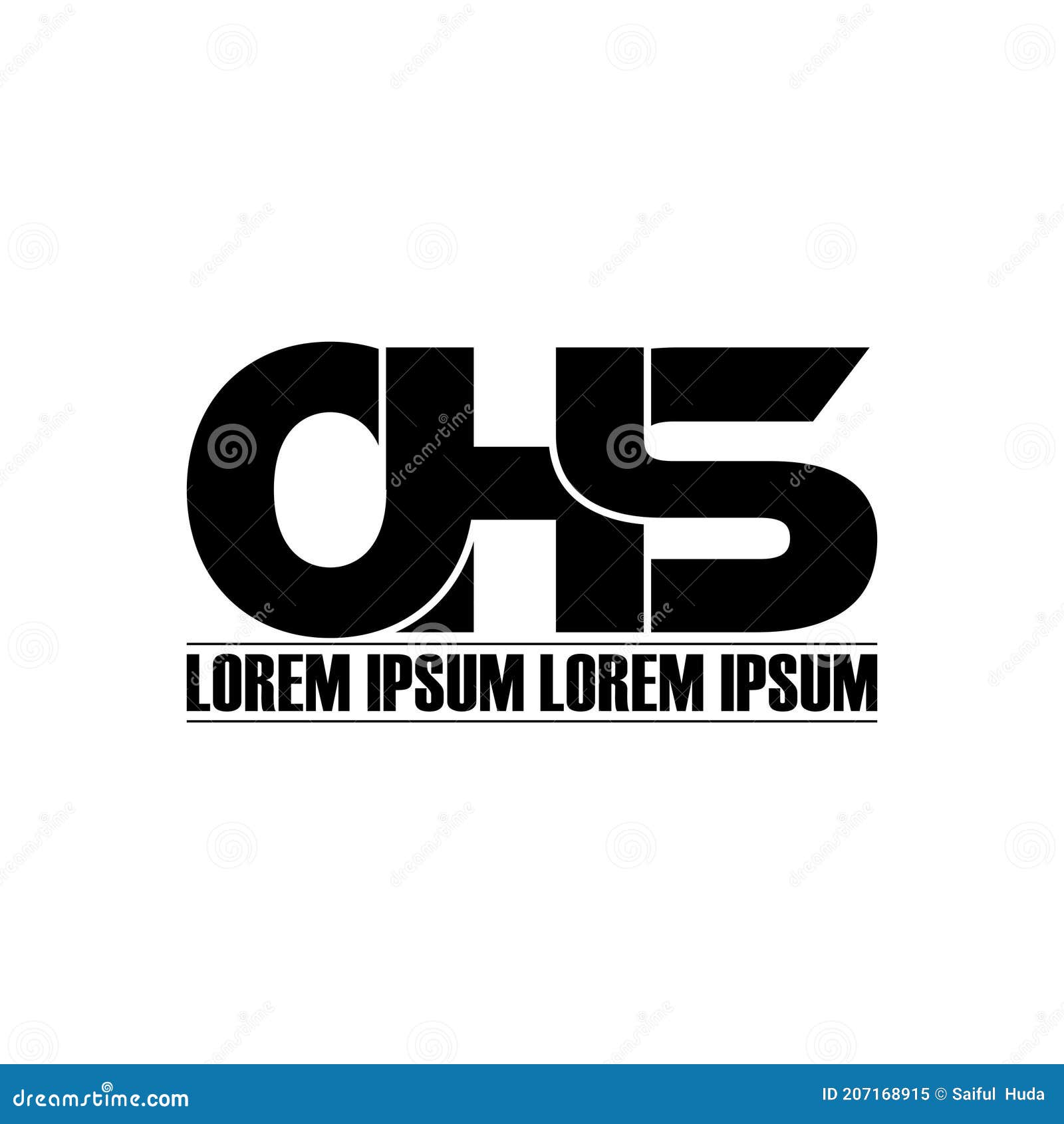 letter ohs simple monogram logo icon .
