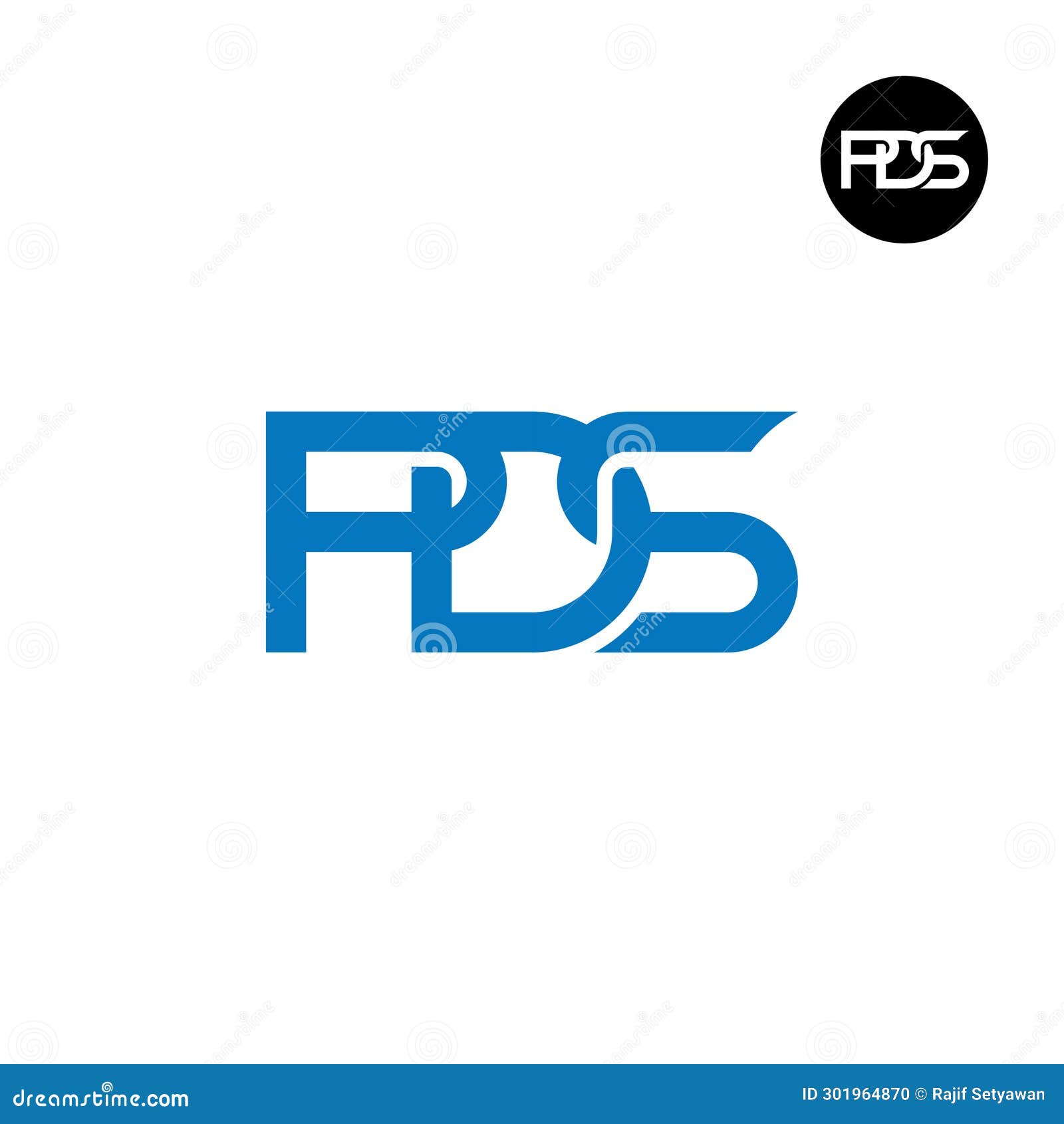 letter pds monogram logo 
