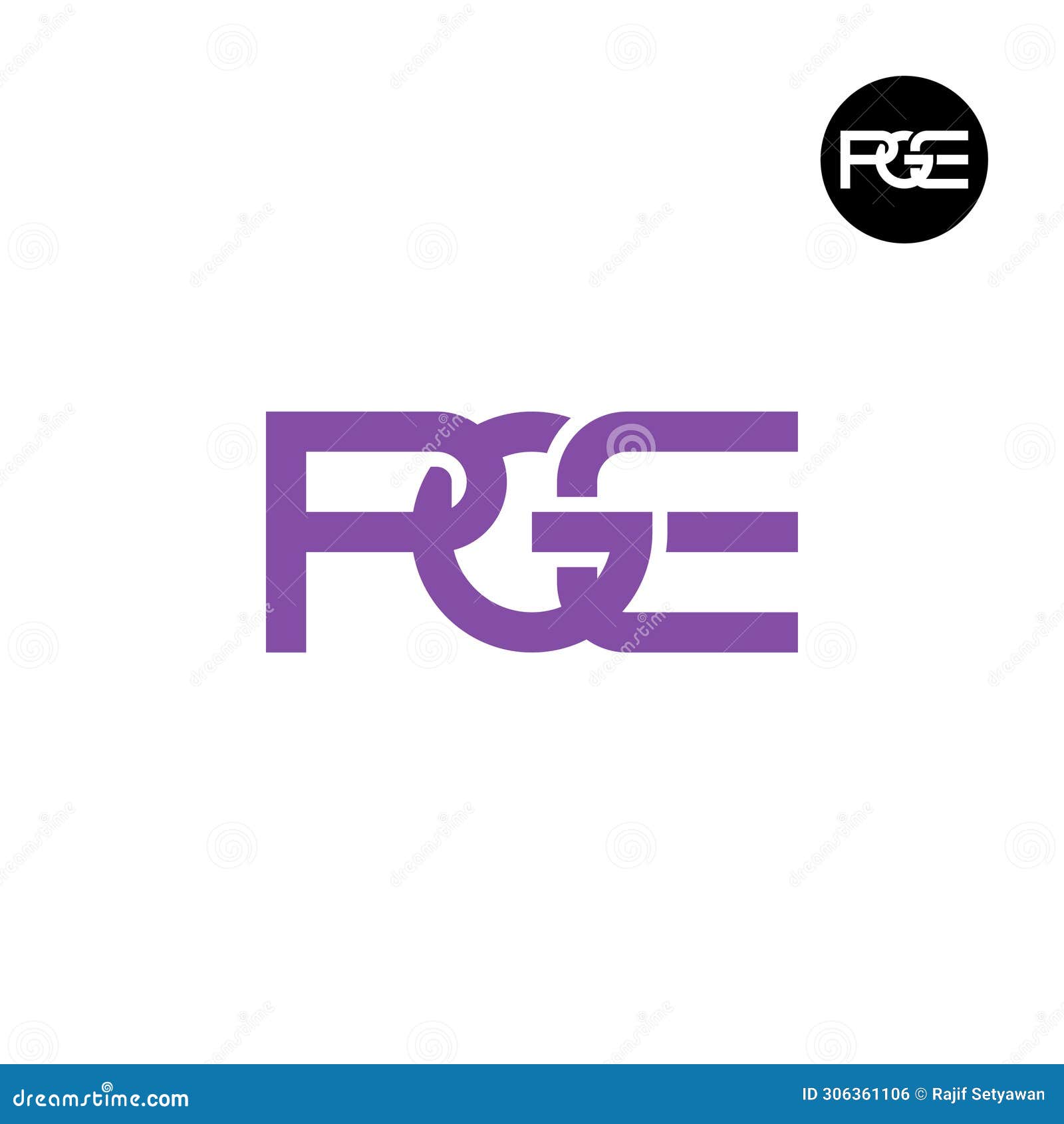 letter pge monogram logo 