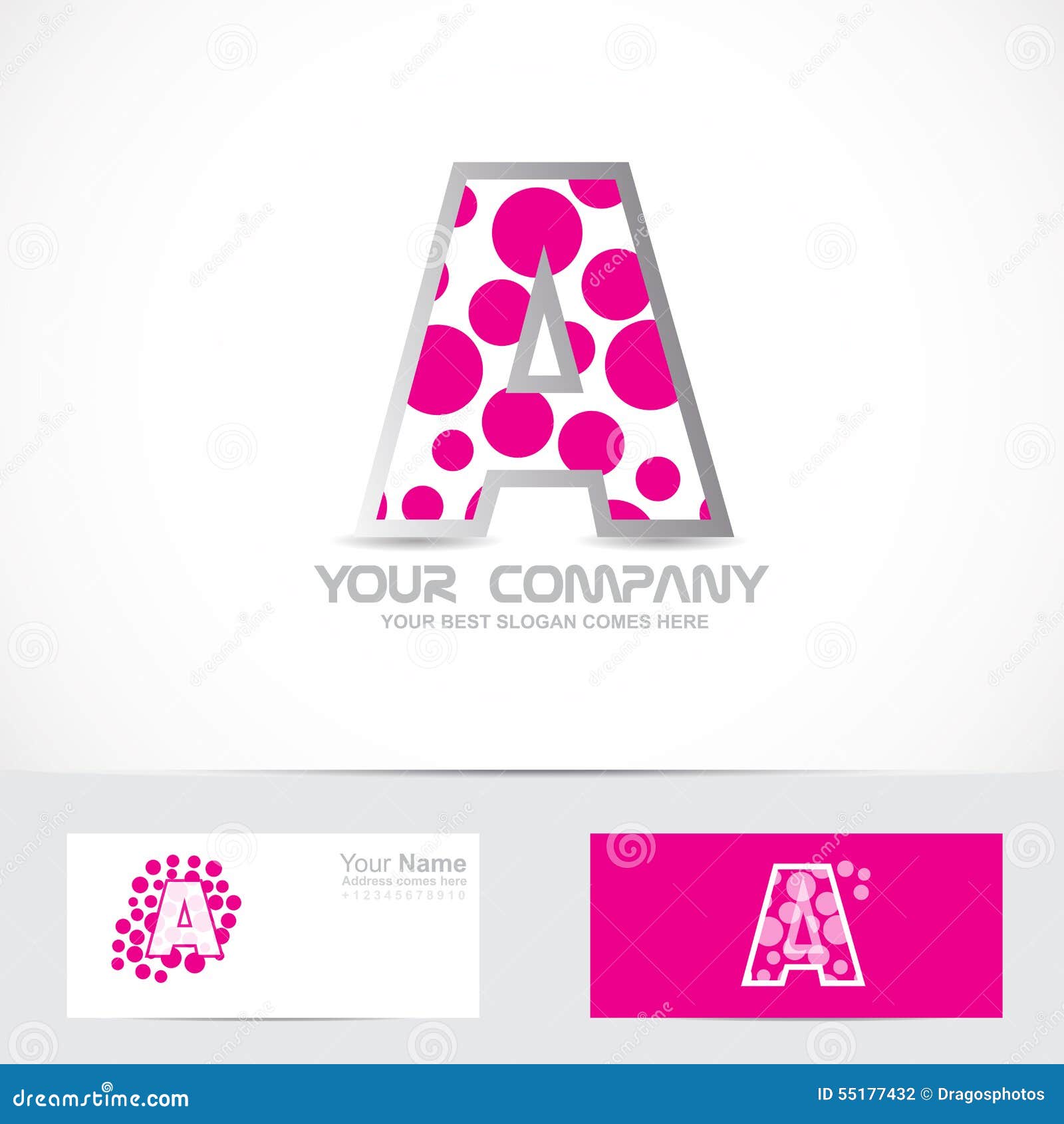 Letter a pink bubble logo stock vector. Illustration of brand - 55177432