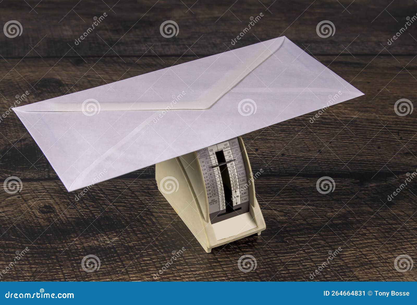 Letter on a Postal Scale stock image. Image of postal 264664831