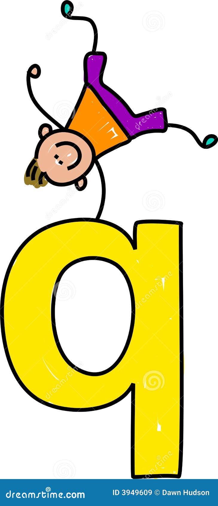 Letter Q Boy Stock Illustration. Illustration Of Education - 3949609