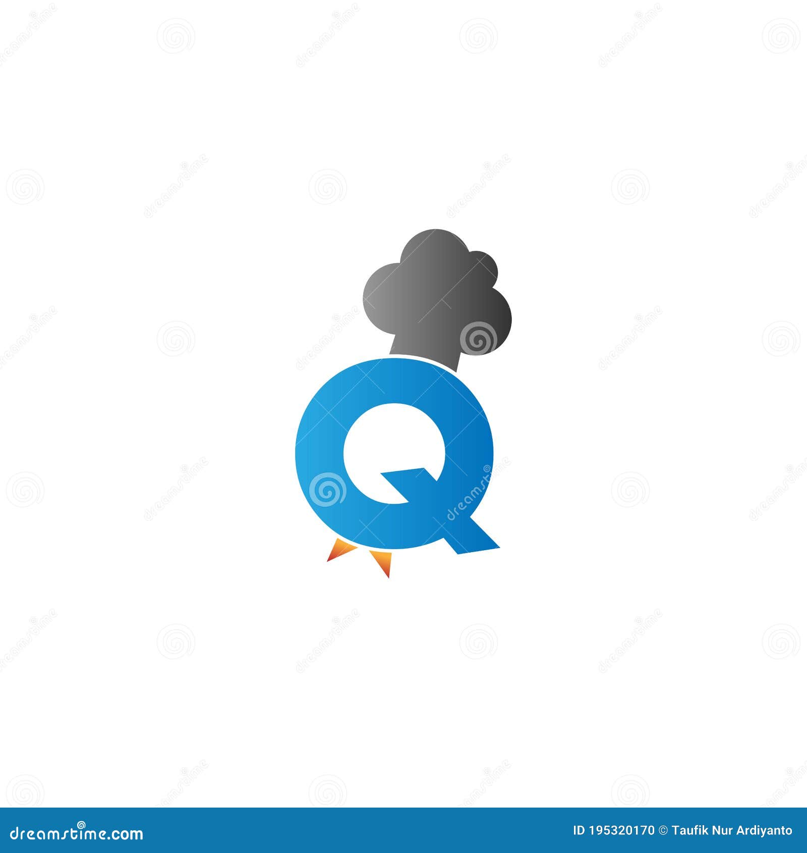 Letter Q Hat Chef Icon Logo Stock Vector Illustration of letter