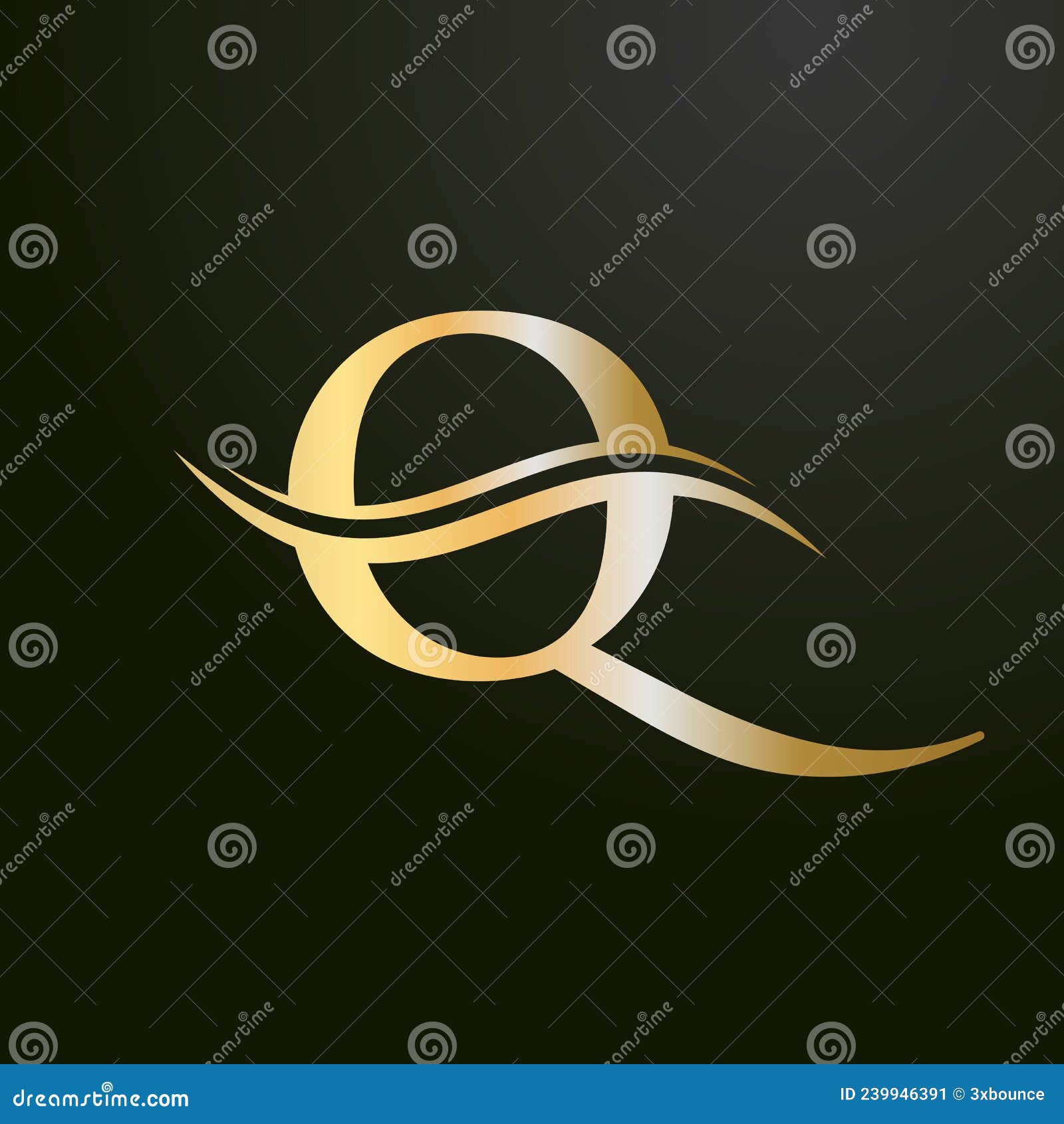 Letter Q Logo Design with Water Wave Concept. Q Letter Logo Design with ...