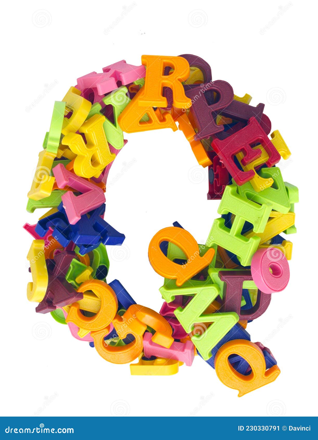 The Letter Q with Magnetic Toy Letters Isolated Stock Image - Image of ...