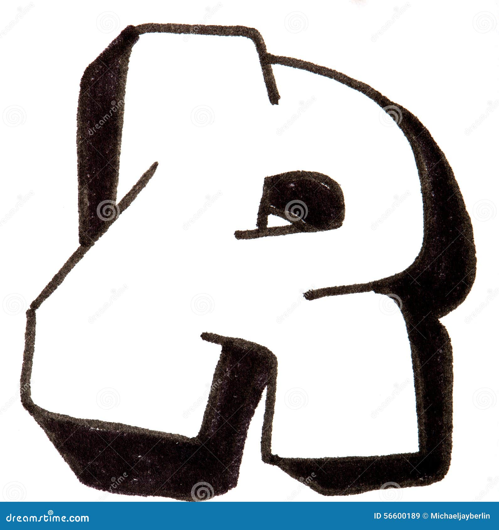 Letter R, Alphabet In Graffiti Style Stock Photo - Image: 56600189