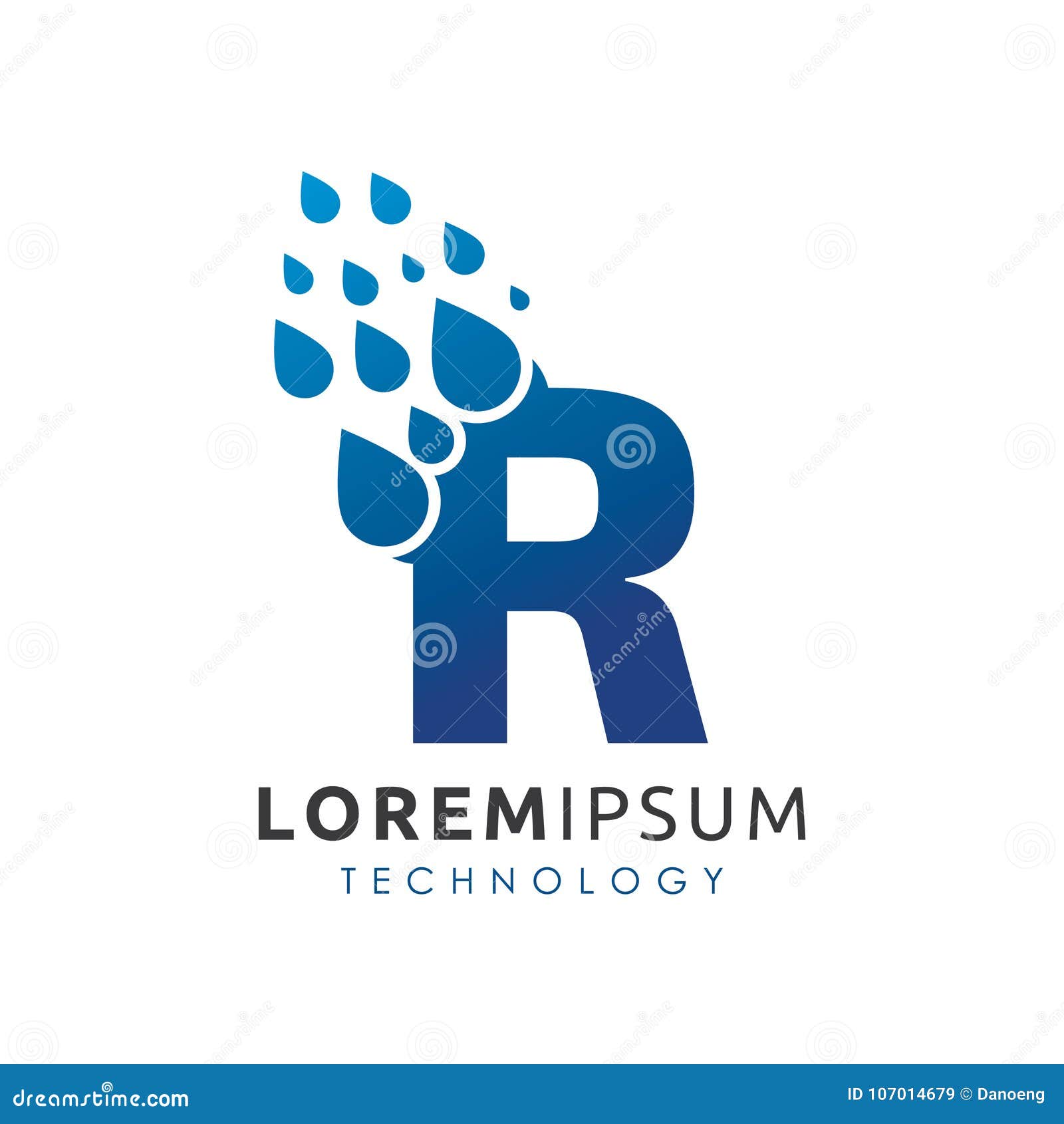 Letter R Drop Water Logo Vector. Royalty-Free Stock Photography ...