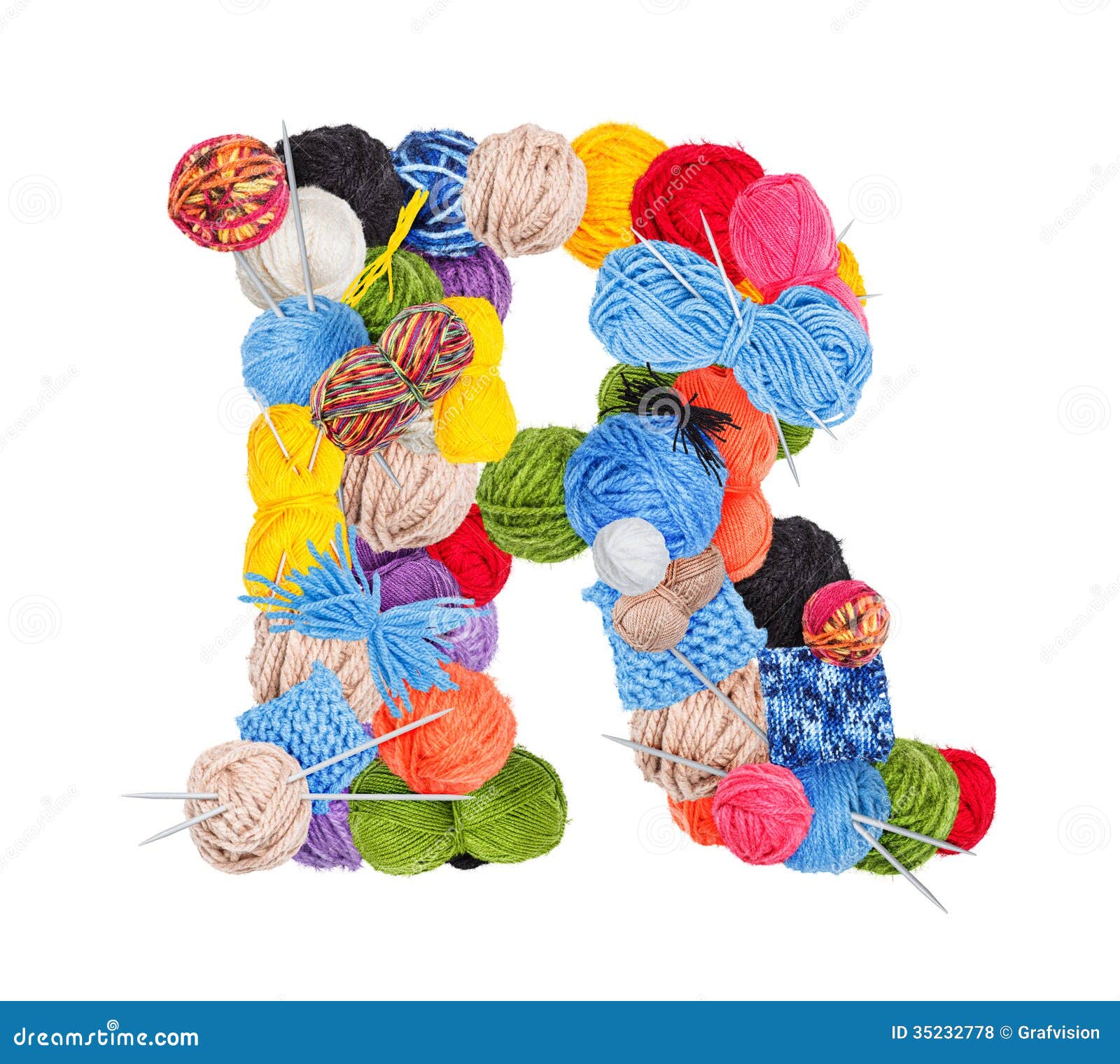 Letter R Stock Photo Image Of Needlework Ball Color 35232778