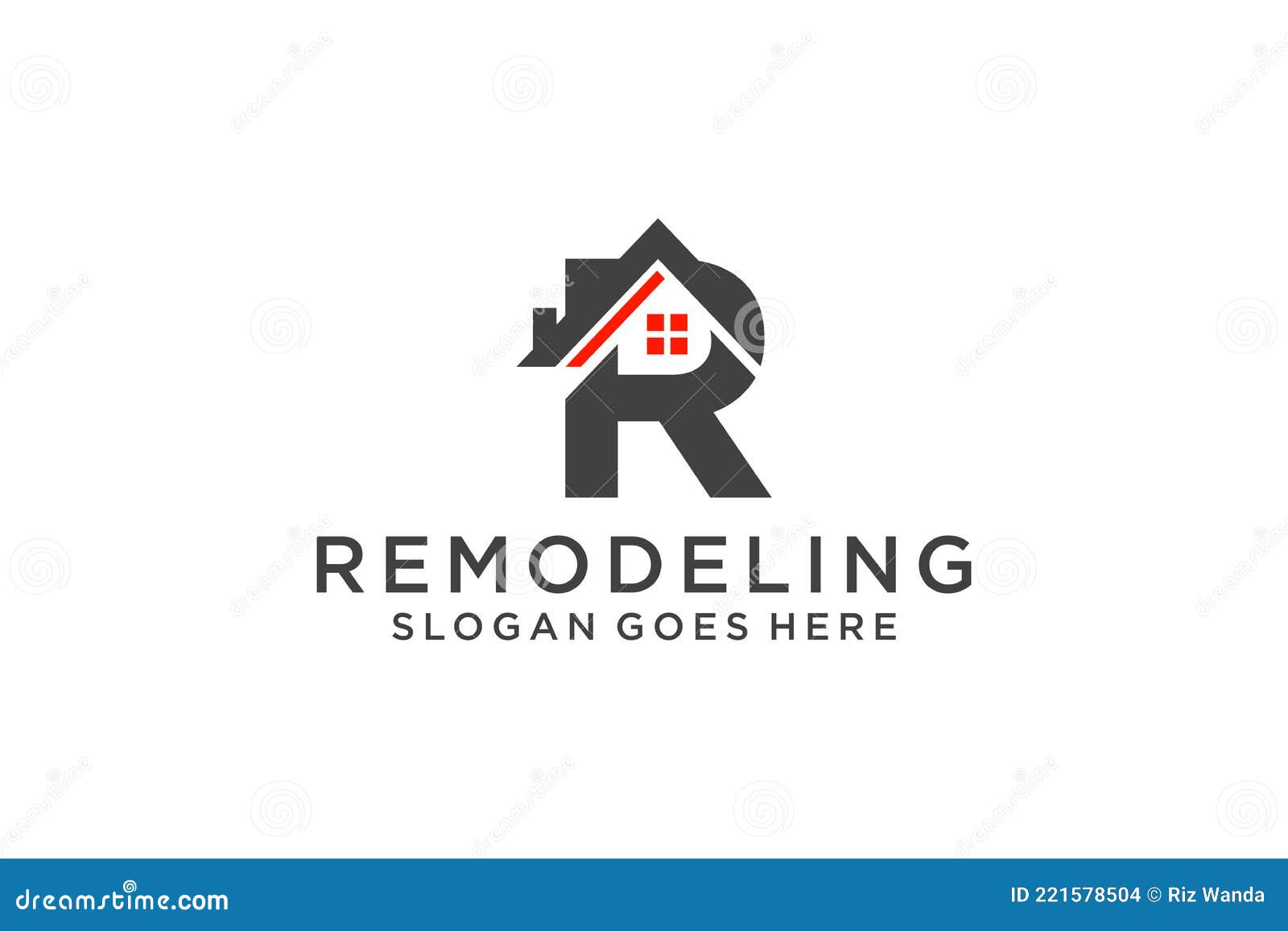 letter r for real estate remodeling logo. construction architecture building logo  template 