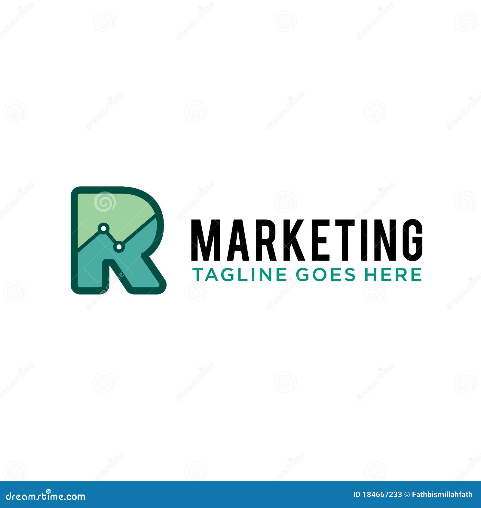 Letter R Trade Marketing Logo Design Vector. Initial R And ...