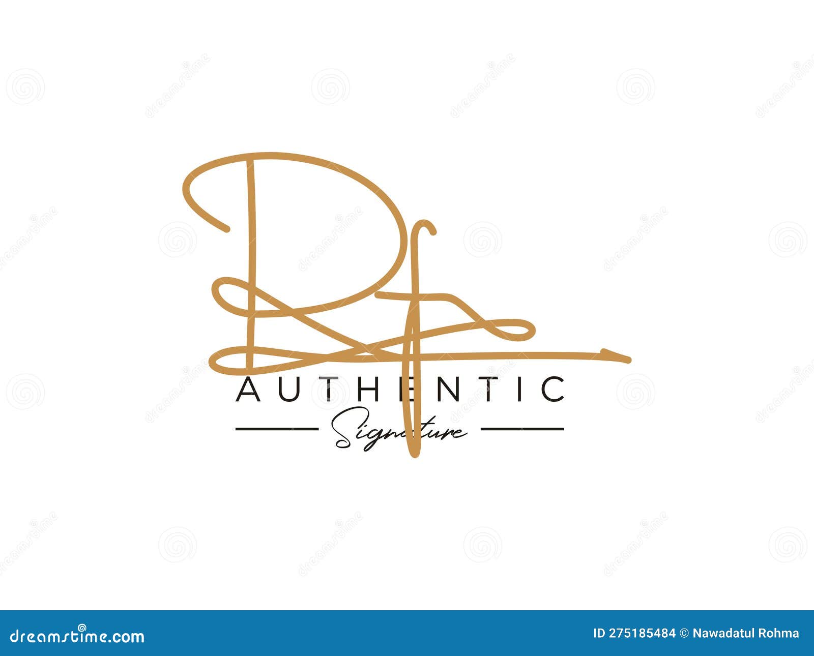 Letter RF Signature Logo Template Vector Stock Vector Illustration of