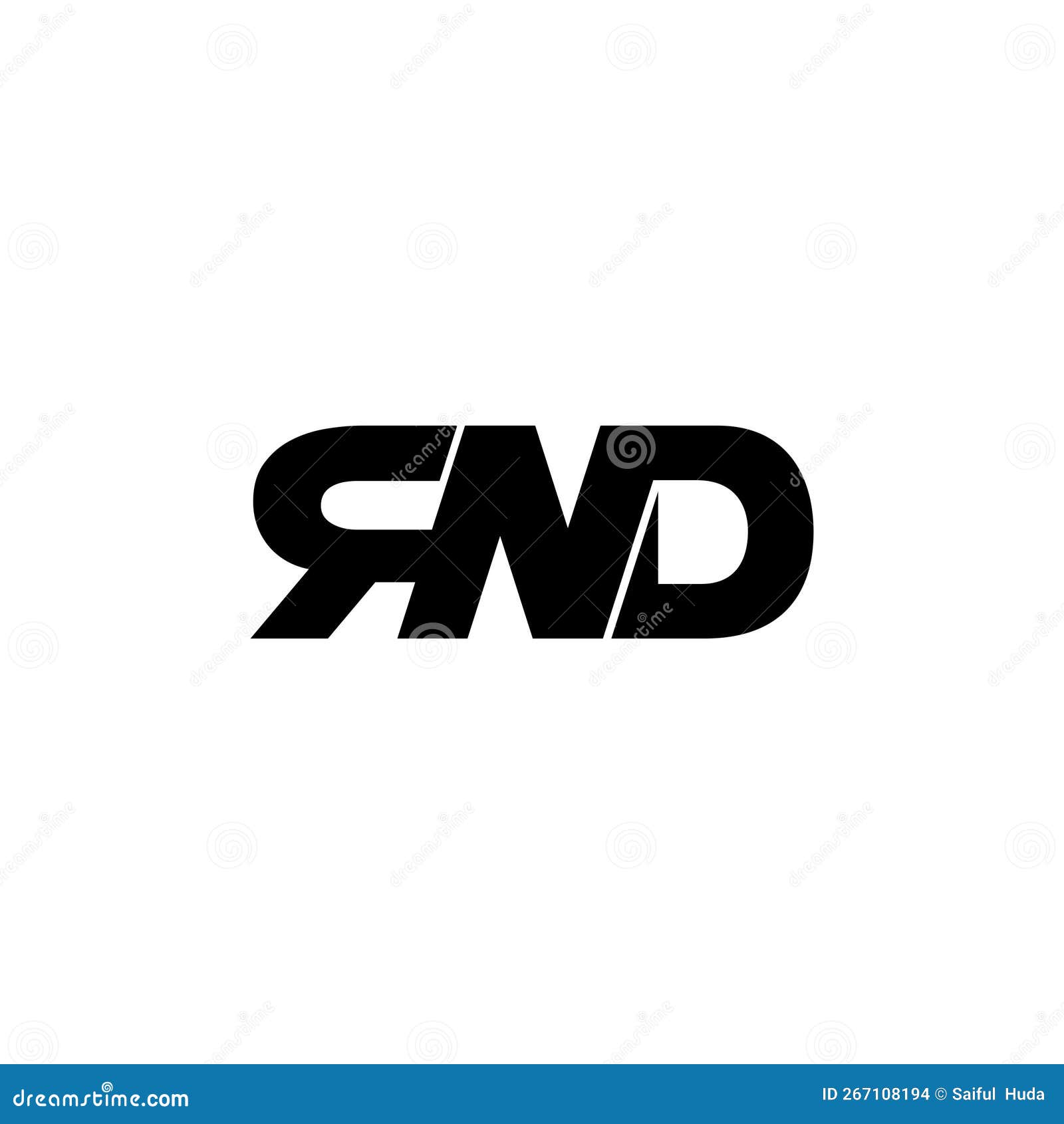 letter rnd simple monogram logo icon .