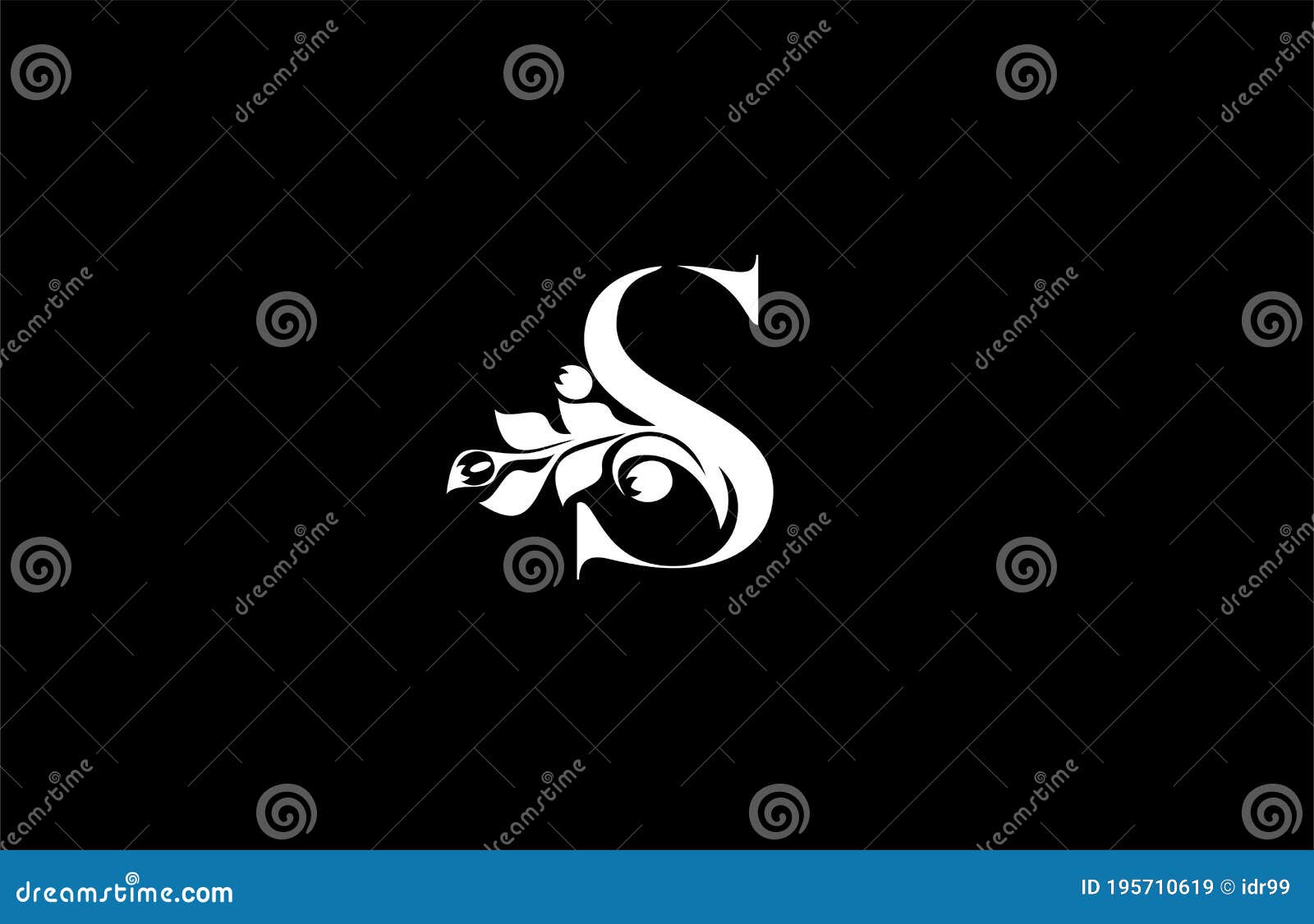 Letter S Logo Beauty Peacock Style Stock Illustration ...