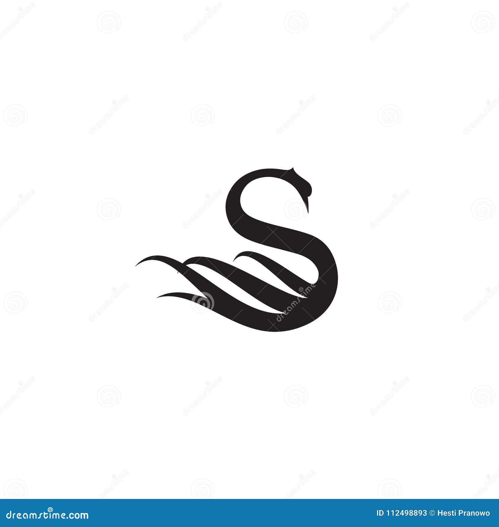 Letter S Logo Icon Shaped Swan For Your Business Stock Vector Illustration Of Luxury Shop 112498893