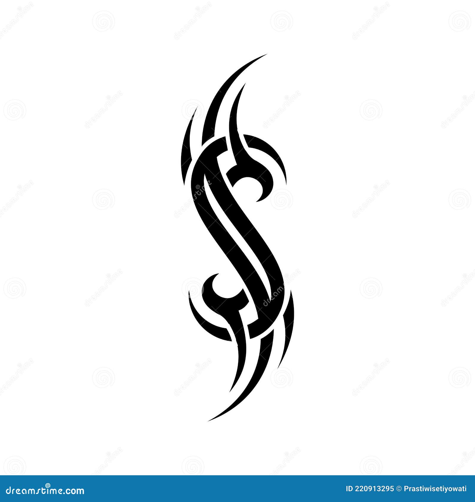 Letter S Tribal Tattoo Icon Stock Vector - Illustration of sketch, symbol:  220913295
