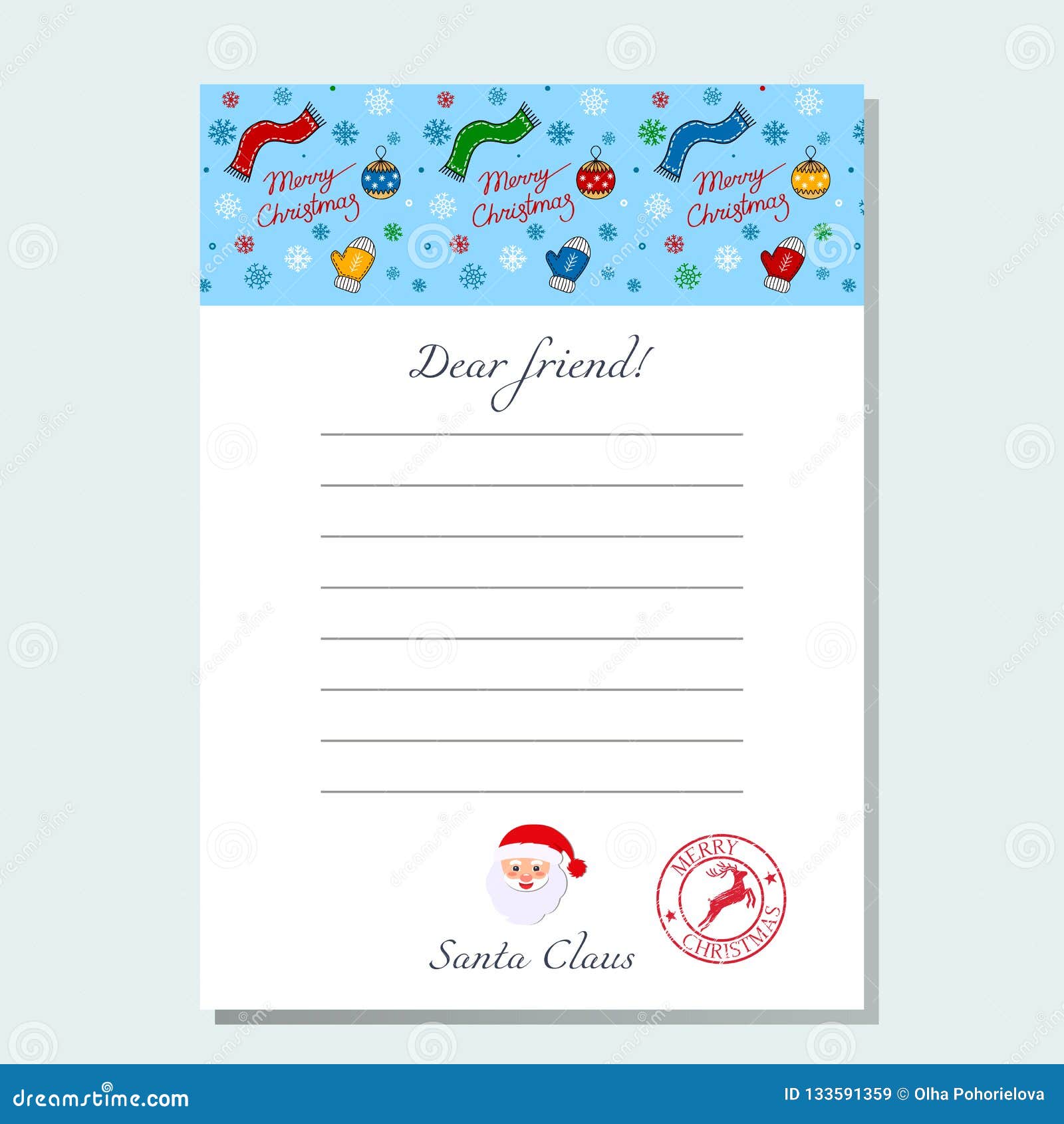 santa claus letterhead