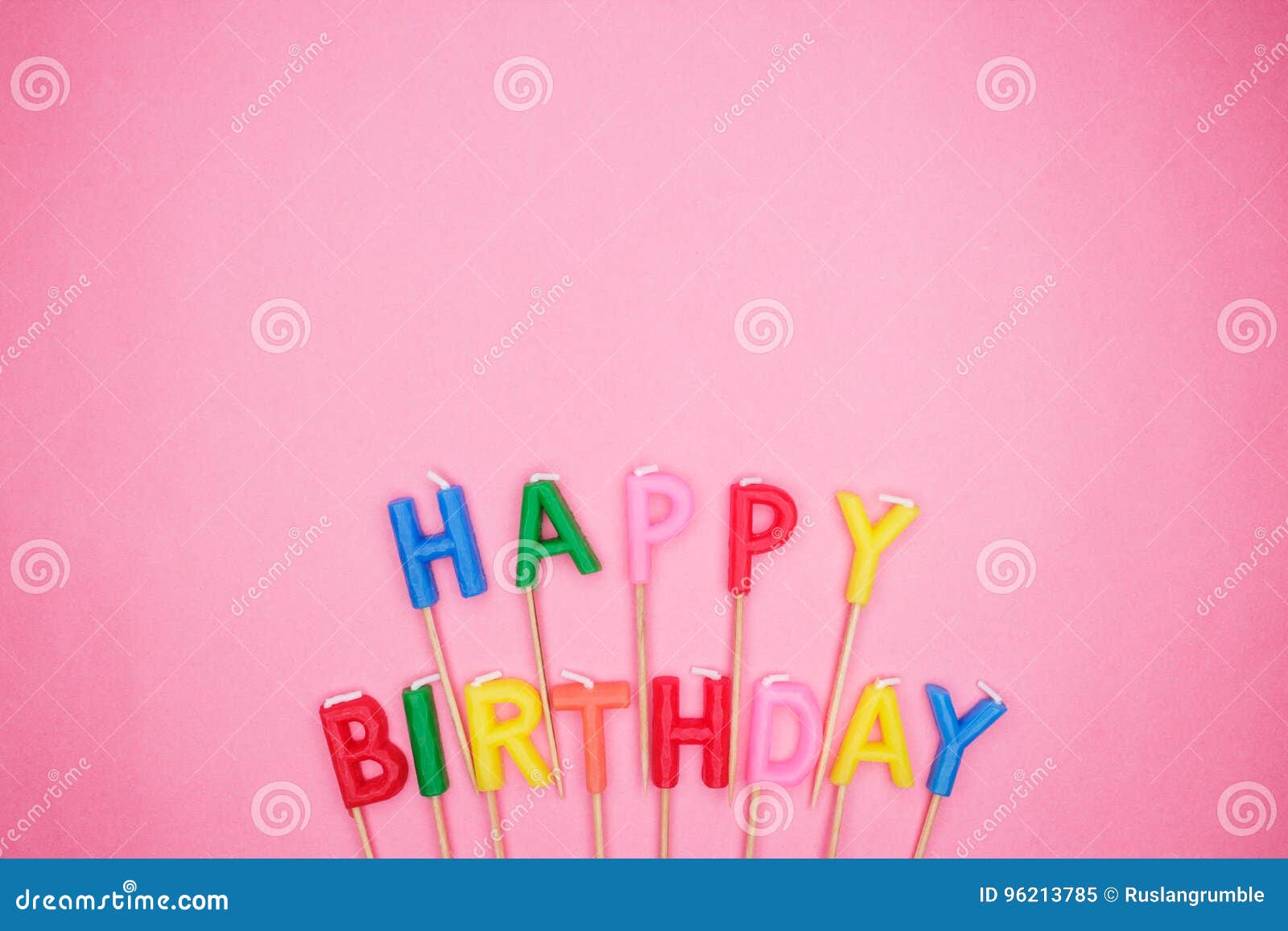 Letter-shaped Happy Birthday Candles Stock Image - Image of celebrate ...