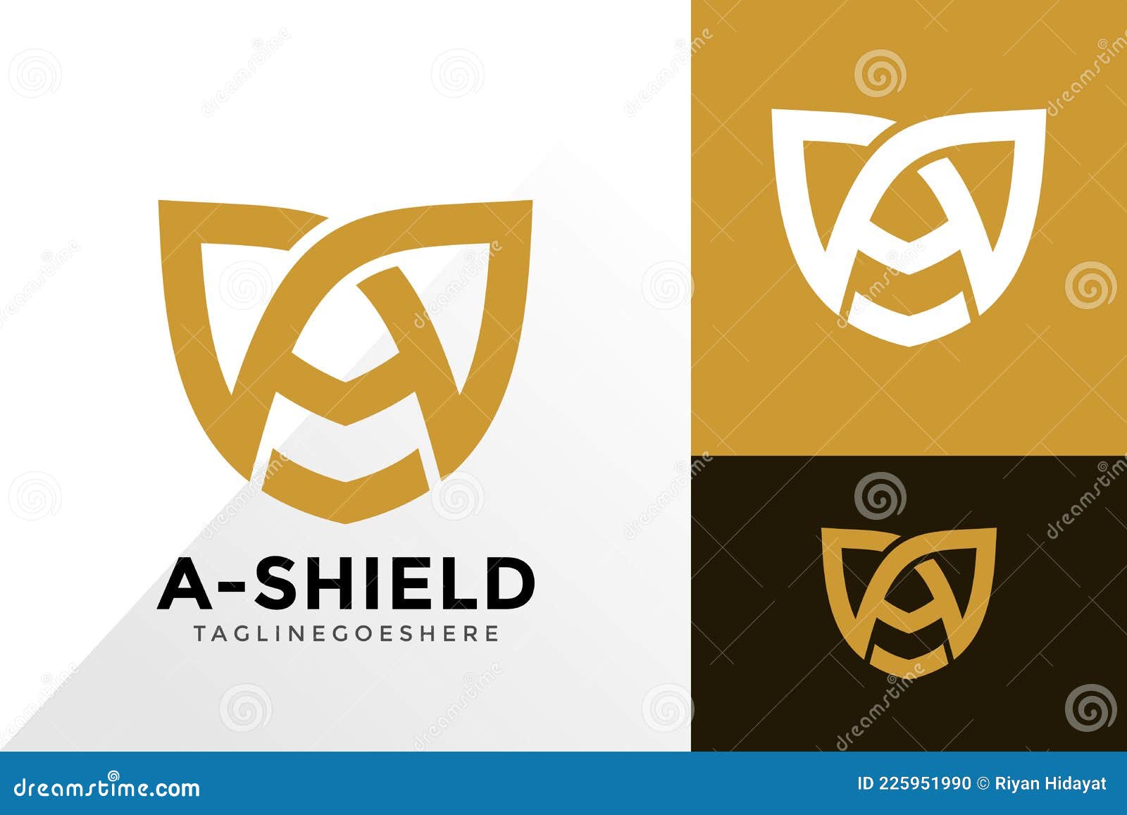 Letter a Shield Logo Design, Brand Identity Logos Designs Vector