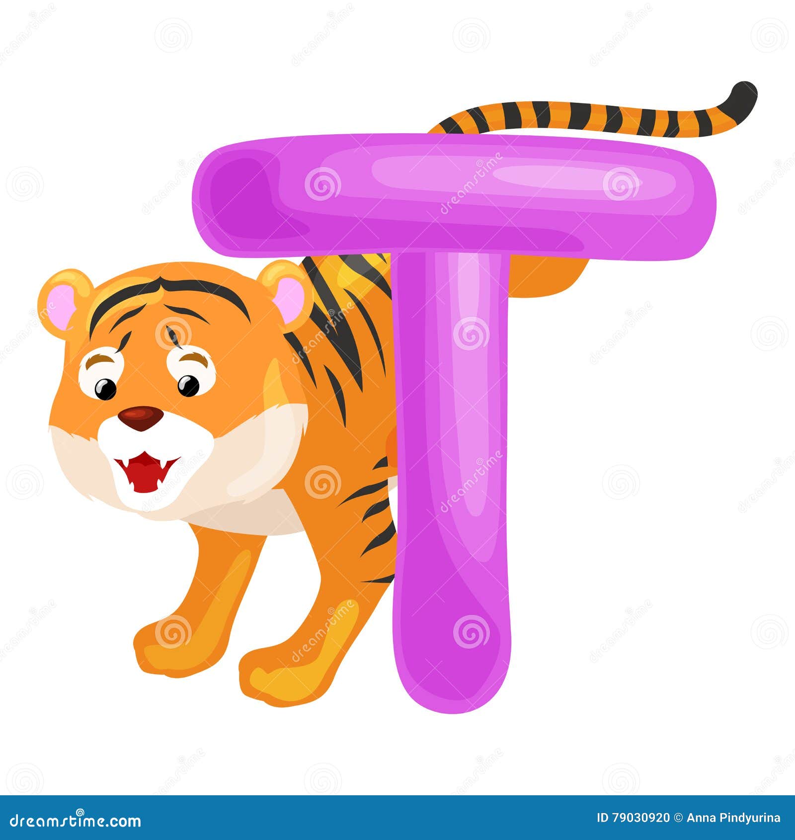 Letter T with Tiger Animal for Kids Abc Education in Preschool. Stock Vector - Illustration of baby, kids: 79030920 Letter T with Tiger Animal for Kids Abc Education in Preschool. Stock Vector - Illustration of baby, kids: 79030920