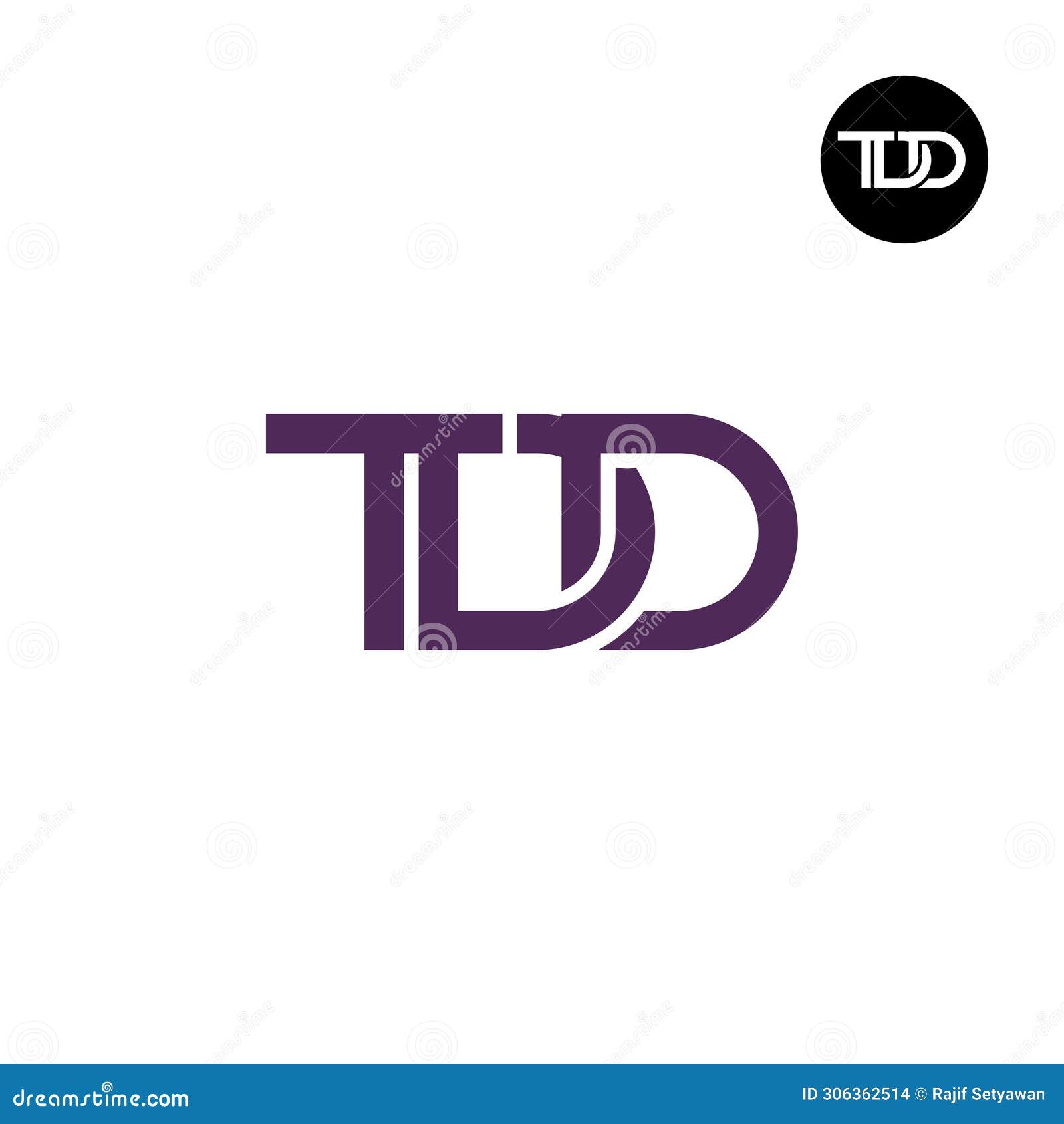 letter tdd monogram logo 