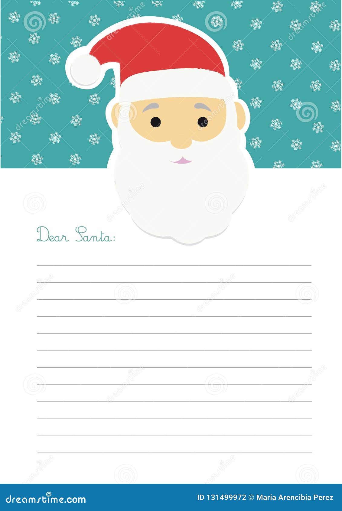 Letter Template To Santa Claus Stock Vector - Illustration of Regarding Blank Letter From Santa Template