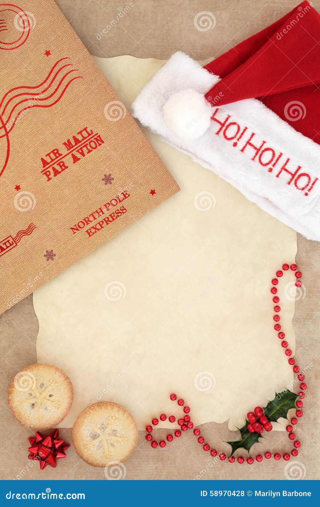 Christmas Parchment Letter stock photo. Image of space - 42225334