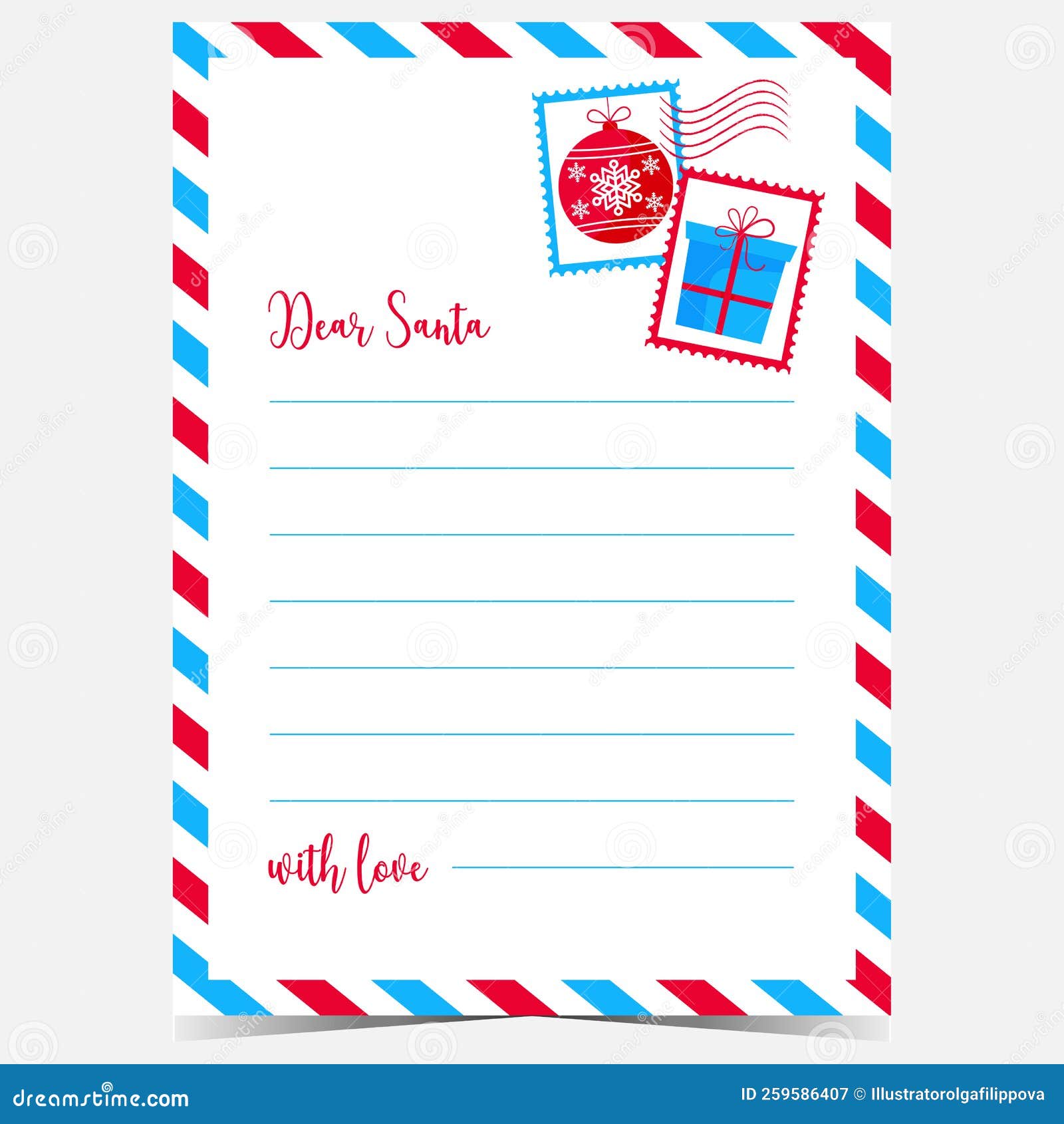 Letter To Santa Claus Template Stock Vector Illustration Of Claus letter-to-santa-claus-template-stock-vector-illustration-of-claus