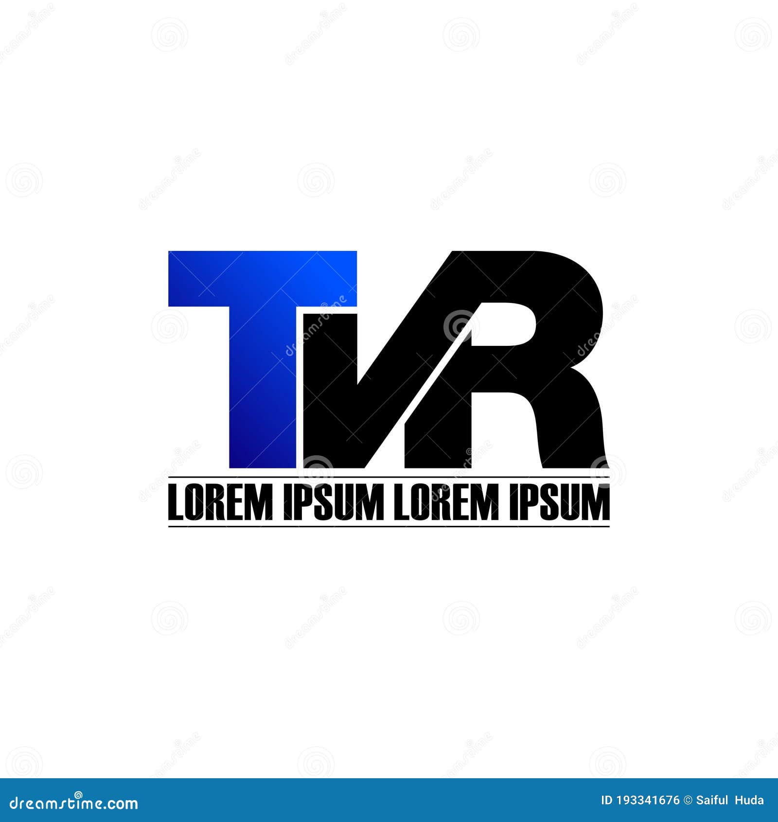 letter tvr simple monogram logo icon .