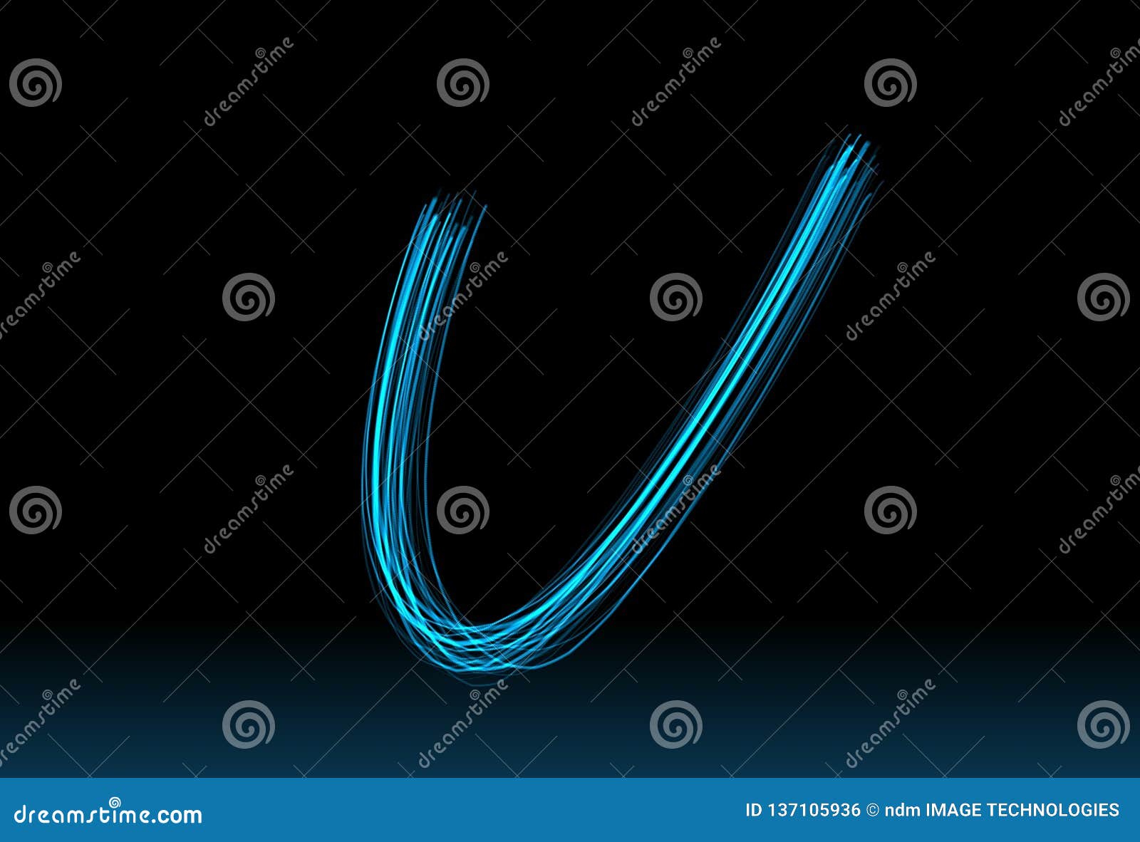 Letter U in Black Background Stock Illustration Illustration of black
