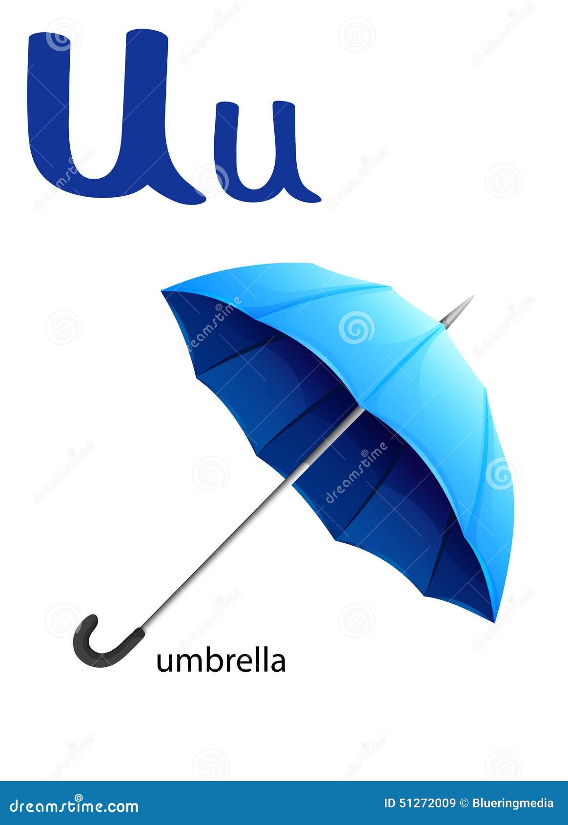 Letter U for umbrella stock vector. Illustration of isolated 51272009
