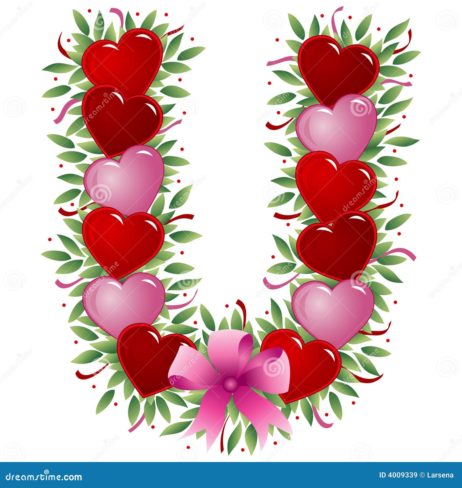 Letter U - Valentine Letter Stock Vector - Illustration of ...