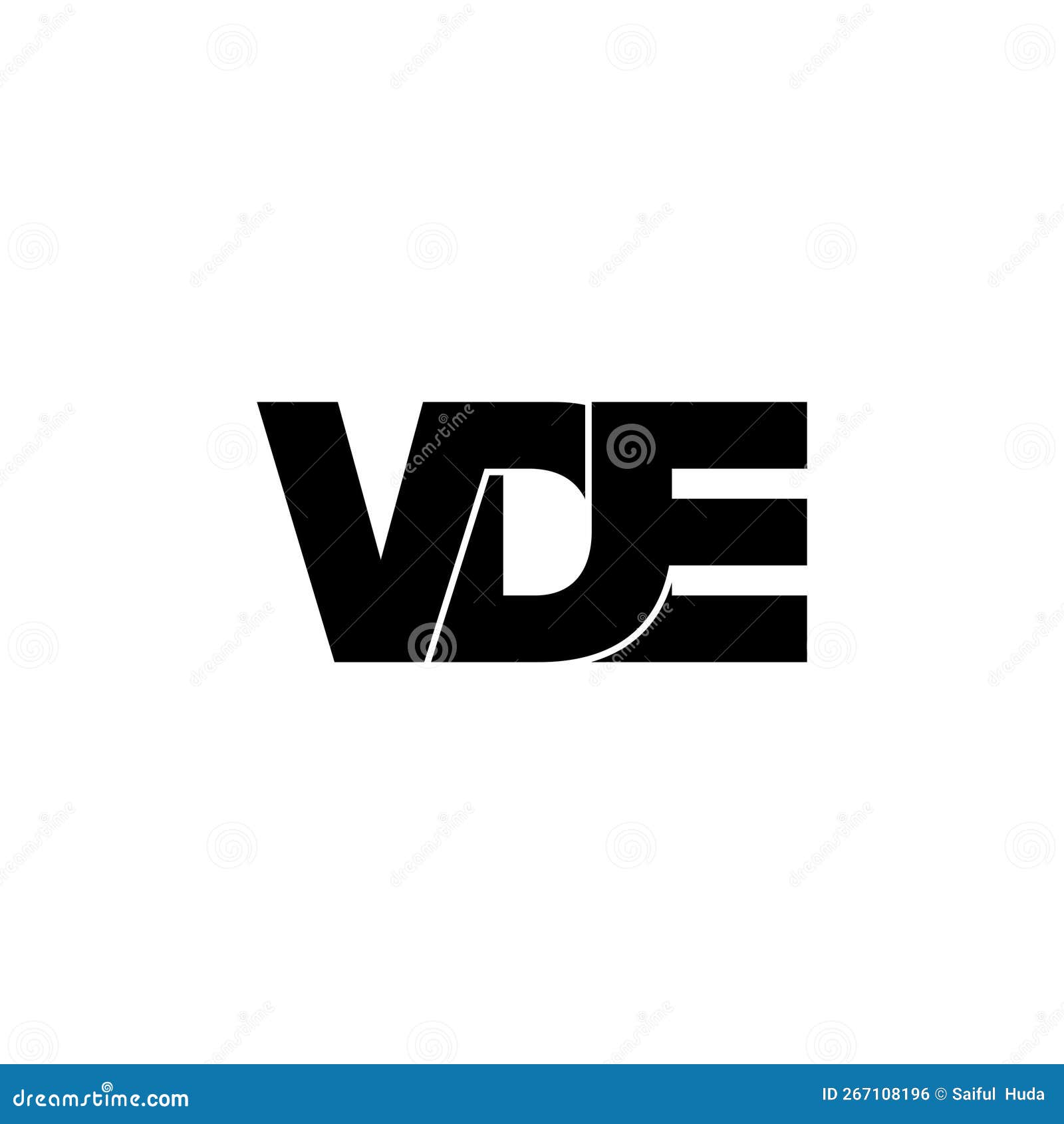 letter vde simple monogram logo icon .