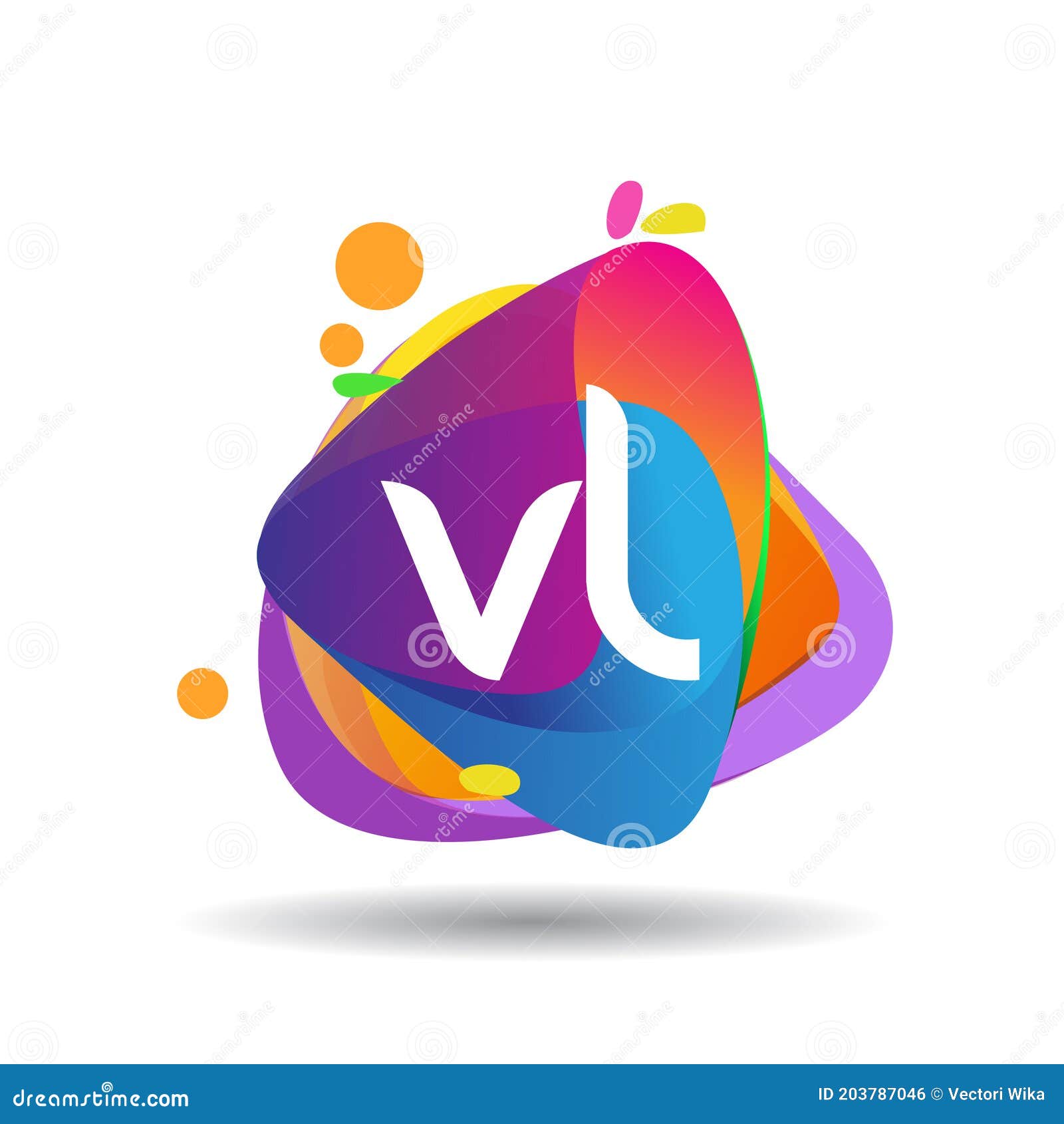 Initial VL Letter Logo Modern Typography Vector Template. Creative