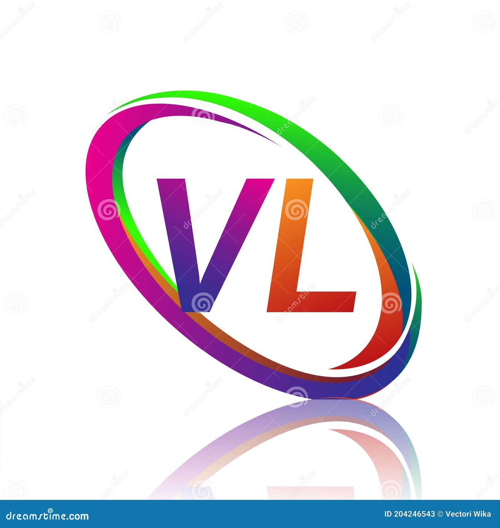 Initial Letter VL Logotype Company Name, Colorful And Swoosh Design. Vector  Logo For Business And Company Identity. Royalty Free SVG, Cliparts,  Vectors, and Stock Illustration. Image 160207852.