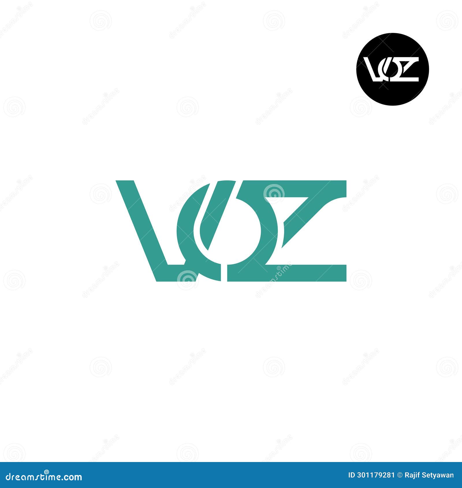 letter voz monogram logo 