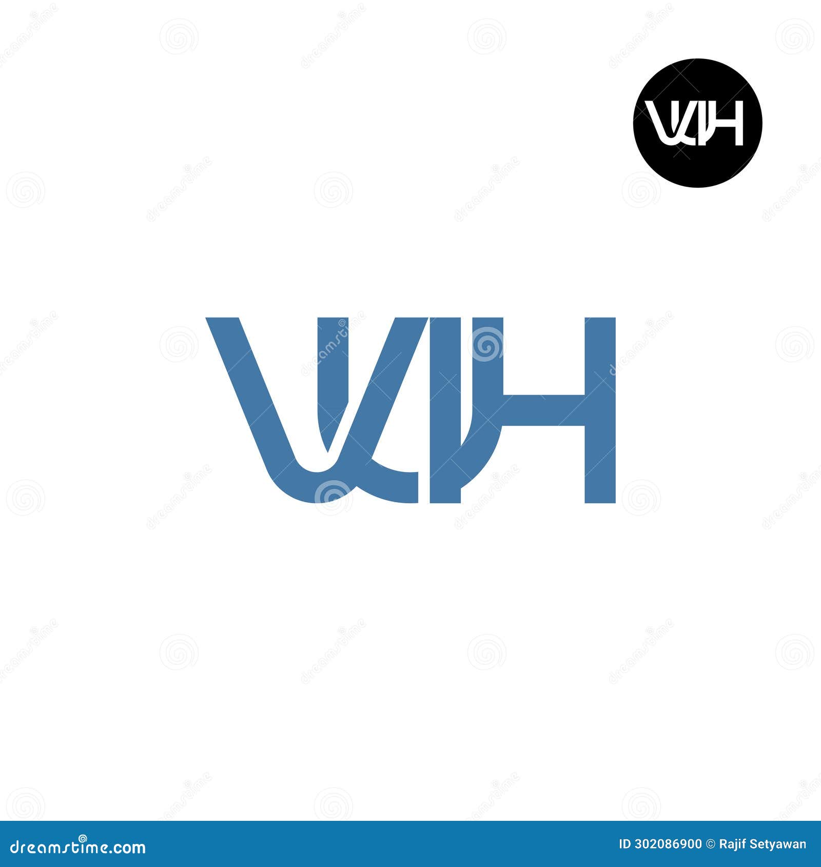 letter vuh monogram logo 
