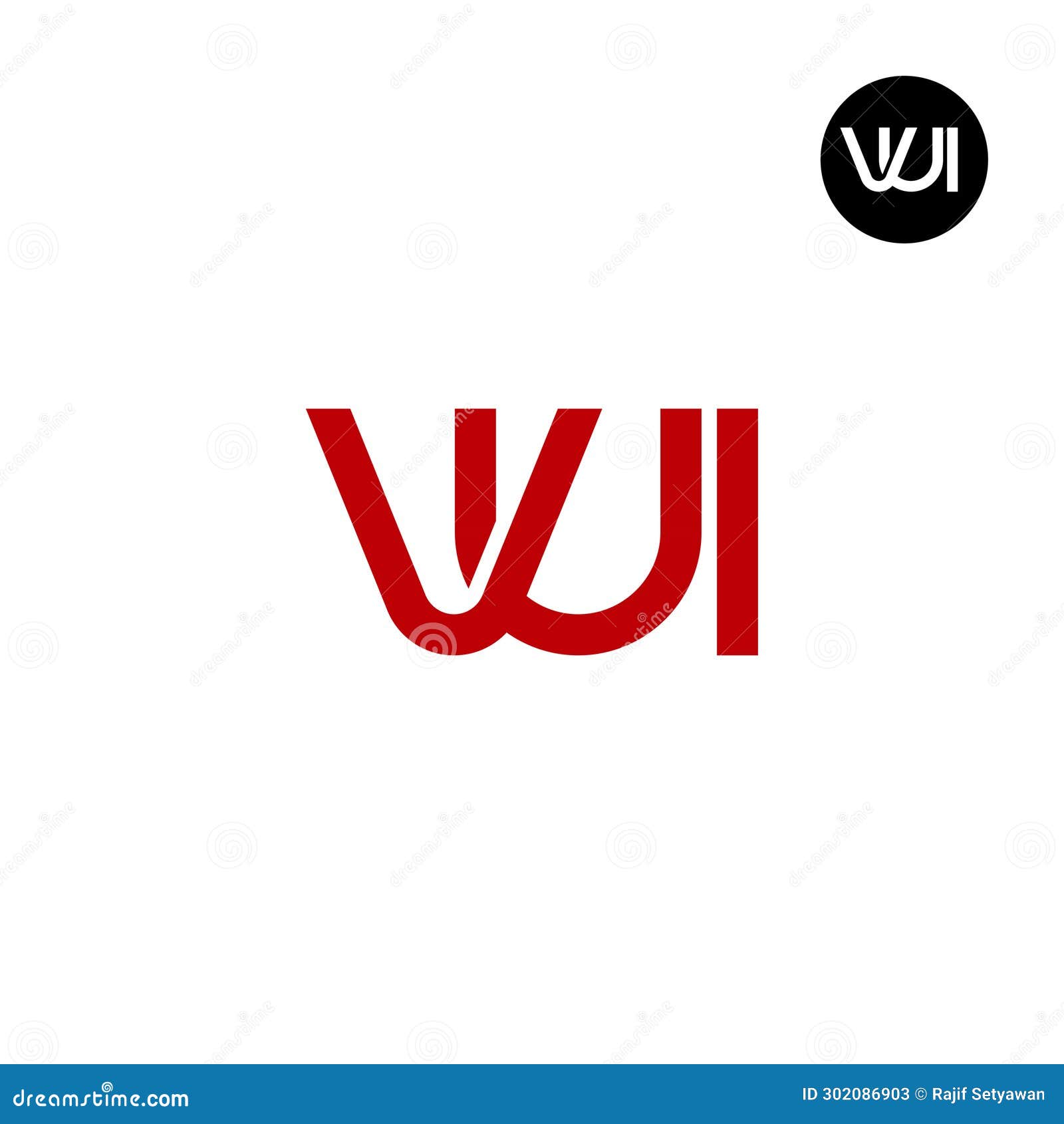 letter vui monogram logo 