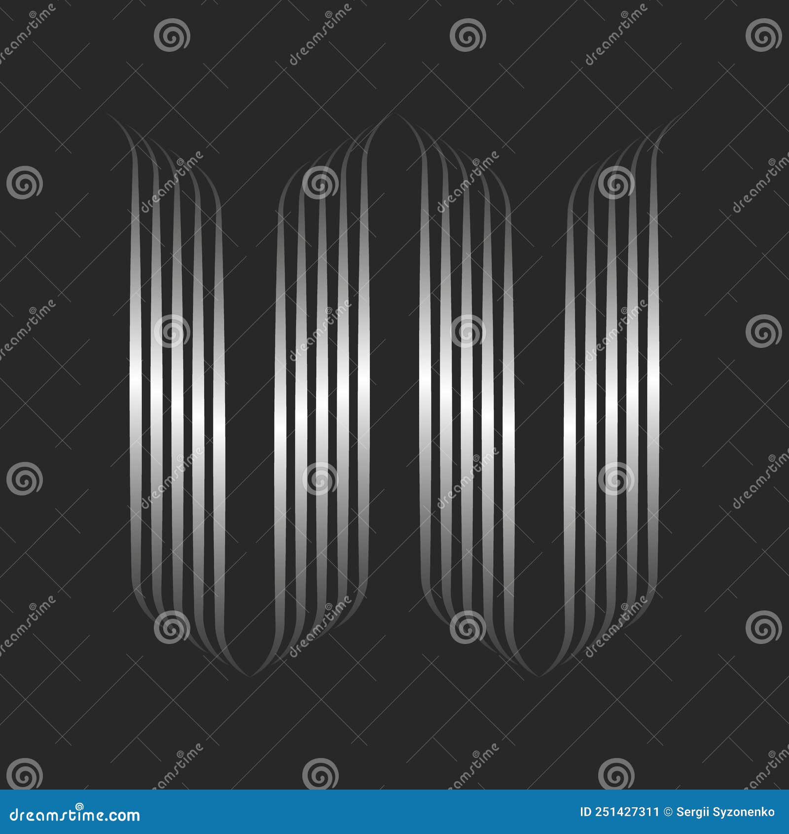 Monogram X Letter Initial Logo 3d Effect, Gothic Style Silver