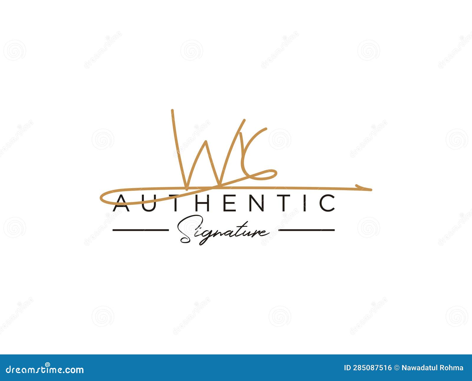 Letter WR Signature Logo Template Vector Stock Vector - Illustration of