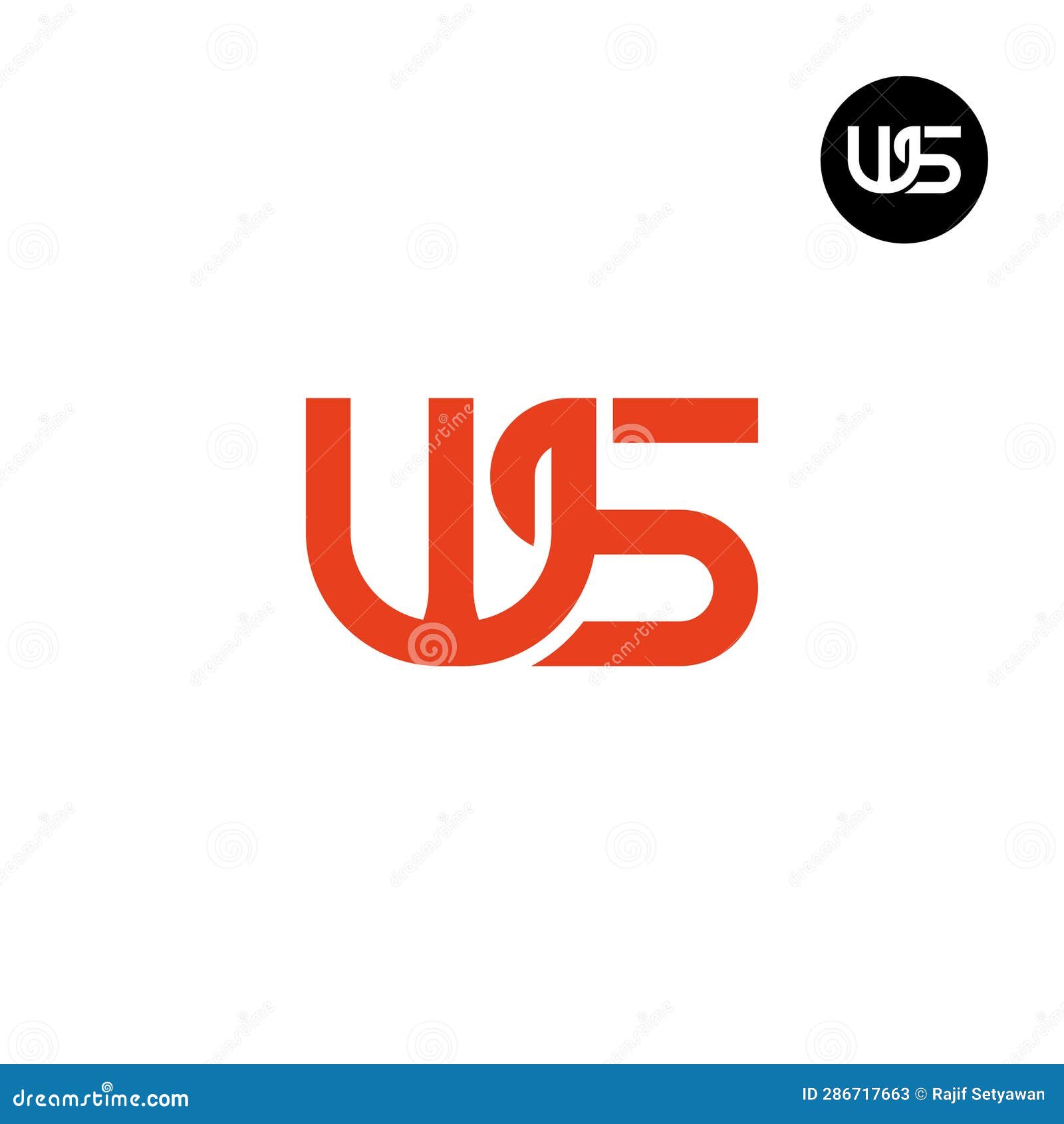 Letter WS Monogram Logo Design Stock Illustration - Illustration of ...