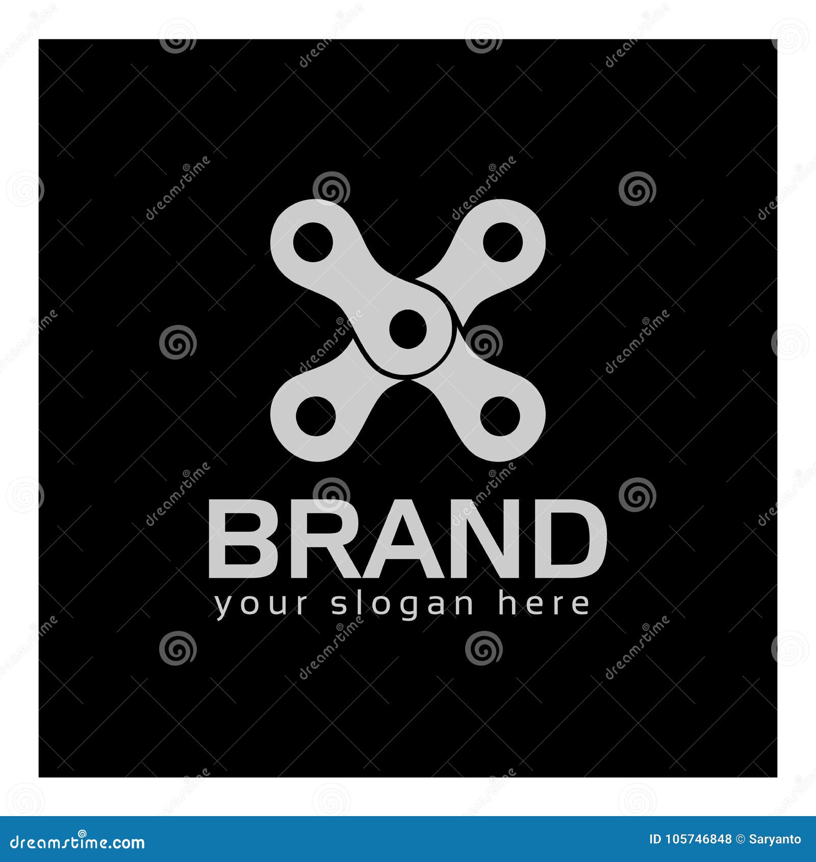 letter x, logo letter x and chain. logo formed by chain